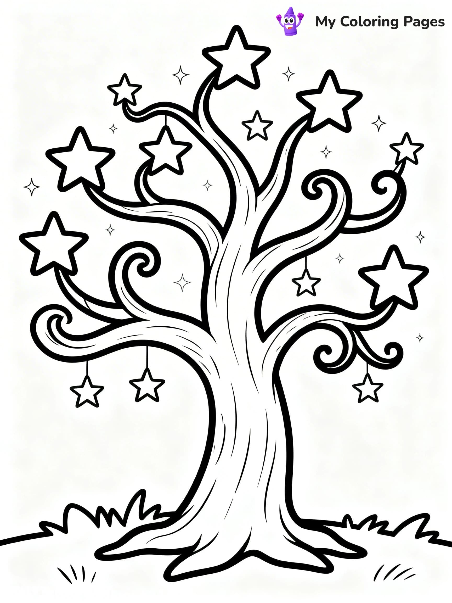 Starry Night Coloring Pages - 20