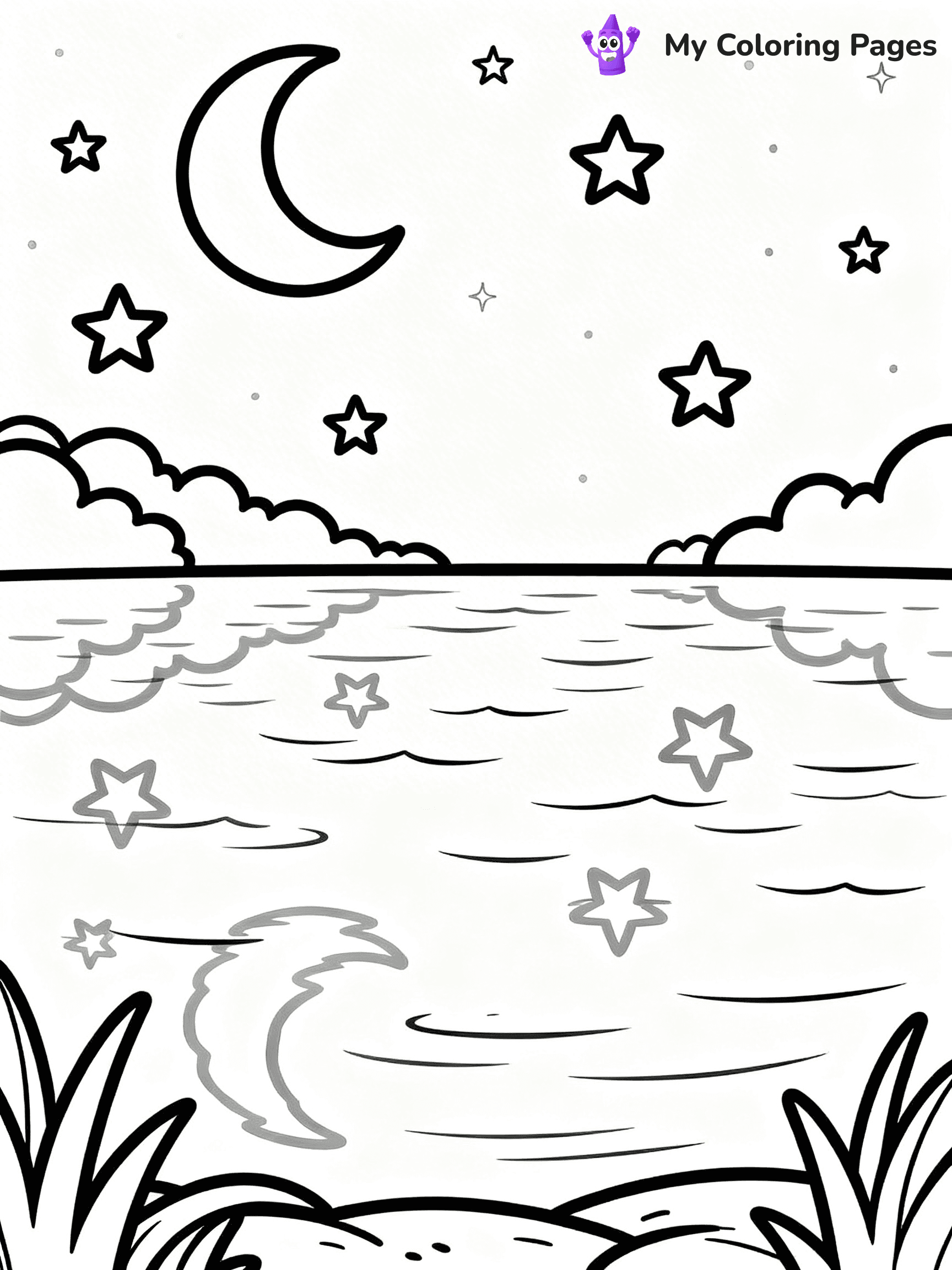 Starry Night Coloring Pages - 18