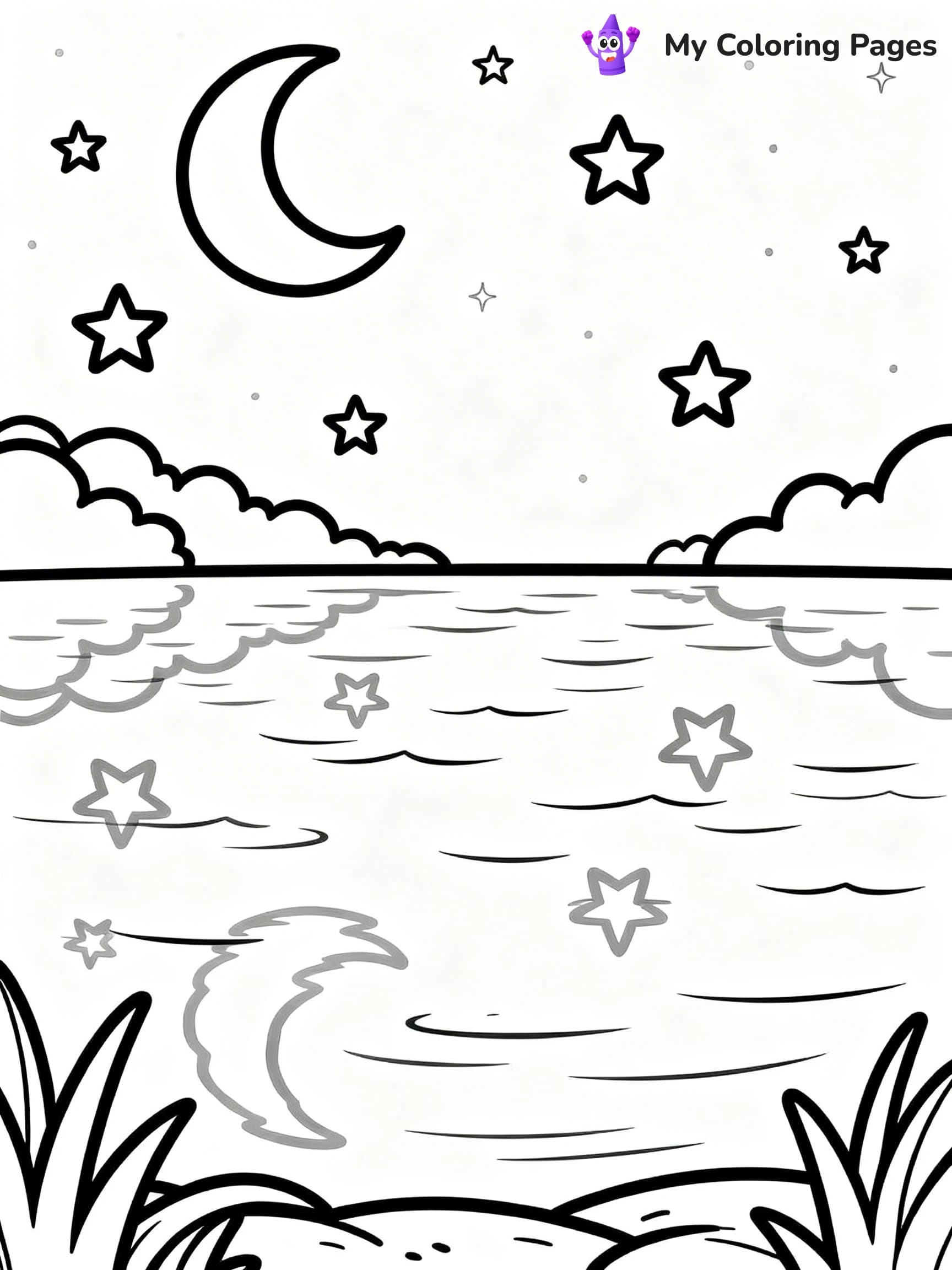Starry Night Coloring Pages - 18