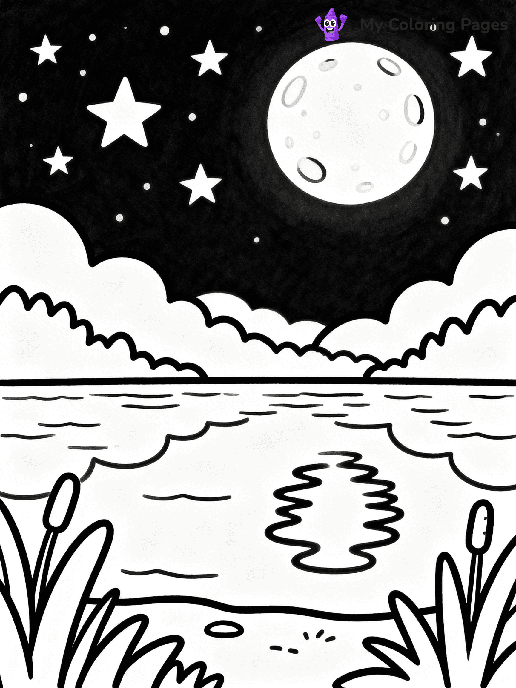 Starry Night Coloring Pages - 16