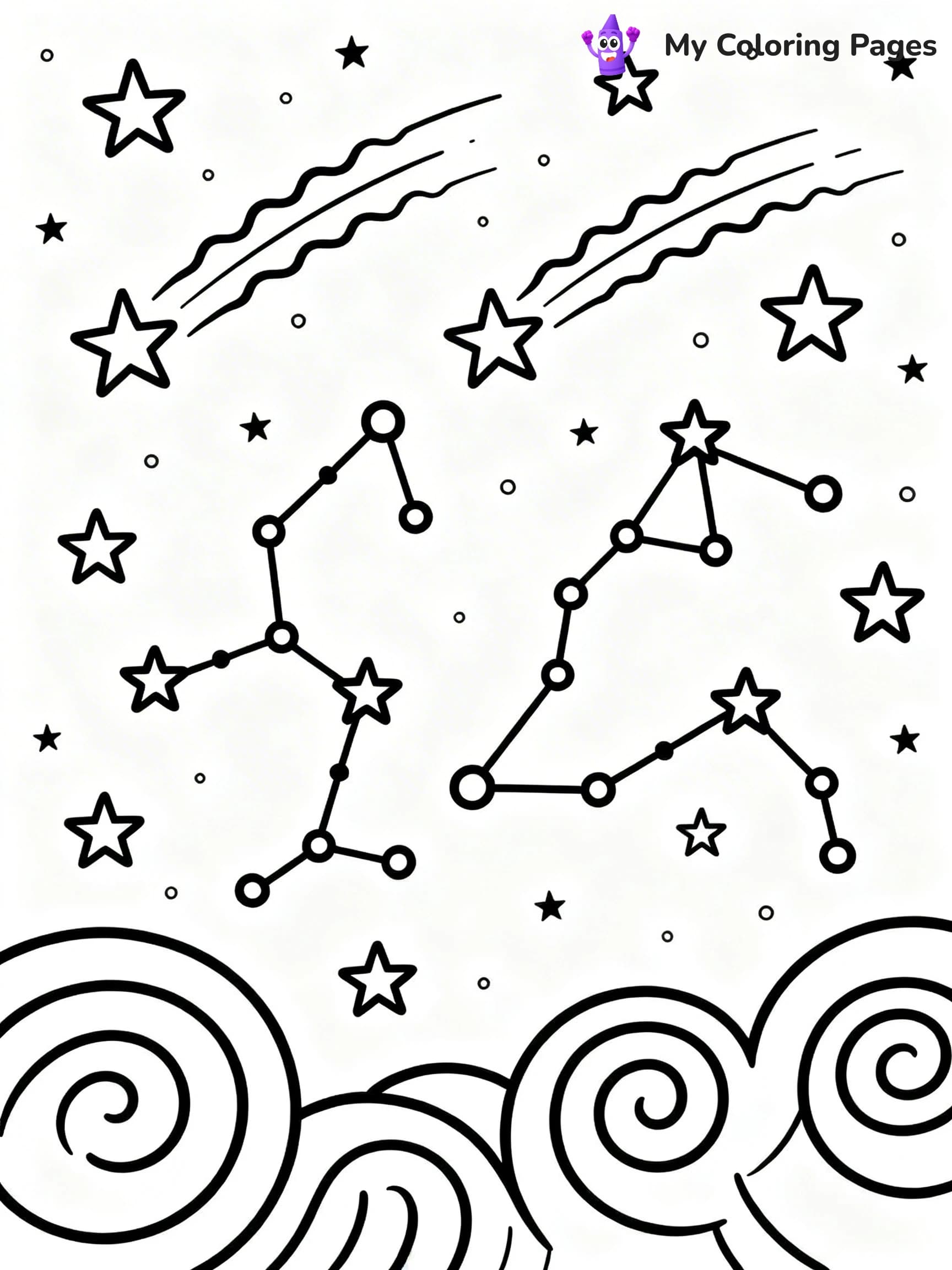 Starry Night Coloring Pages - 13