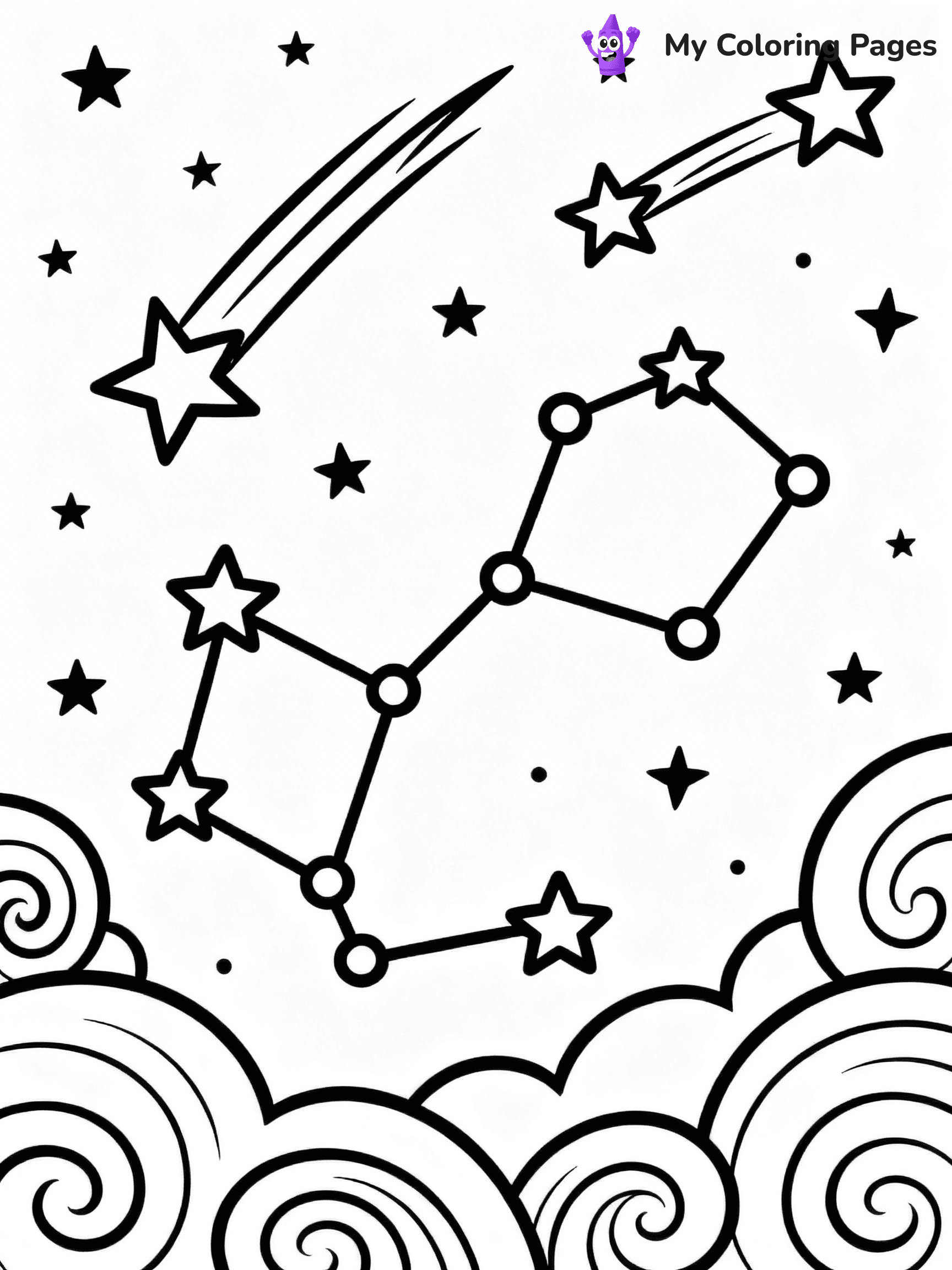 Starry Night Coloring Pages - 12