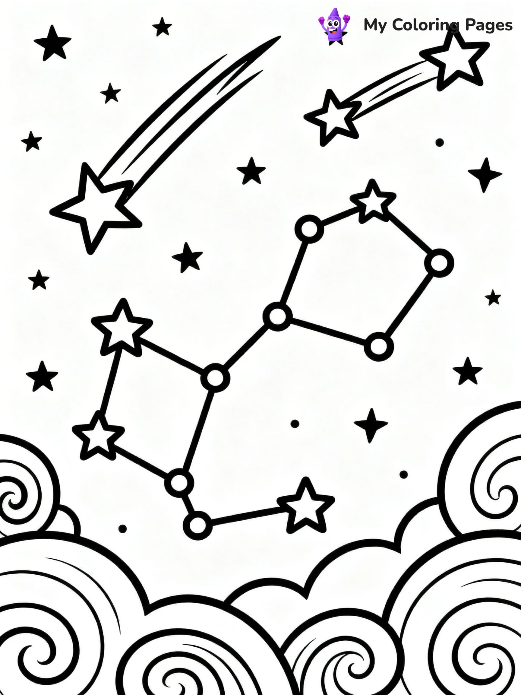 Starry Night Coloring Pages - 12