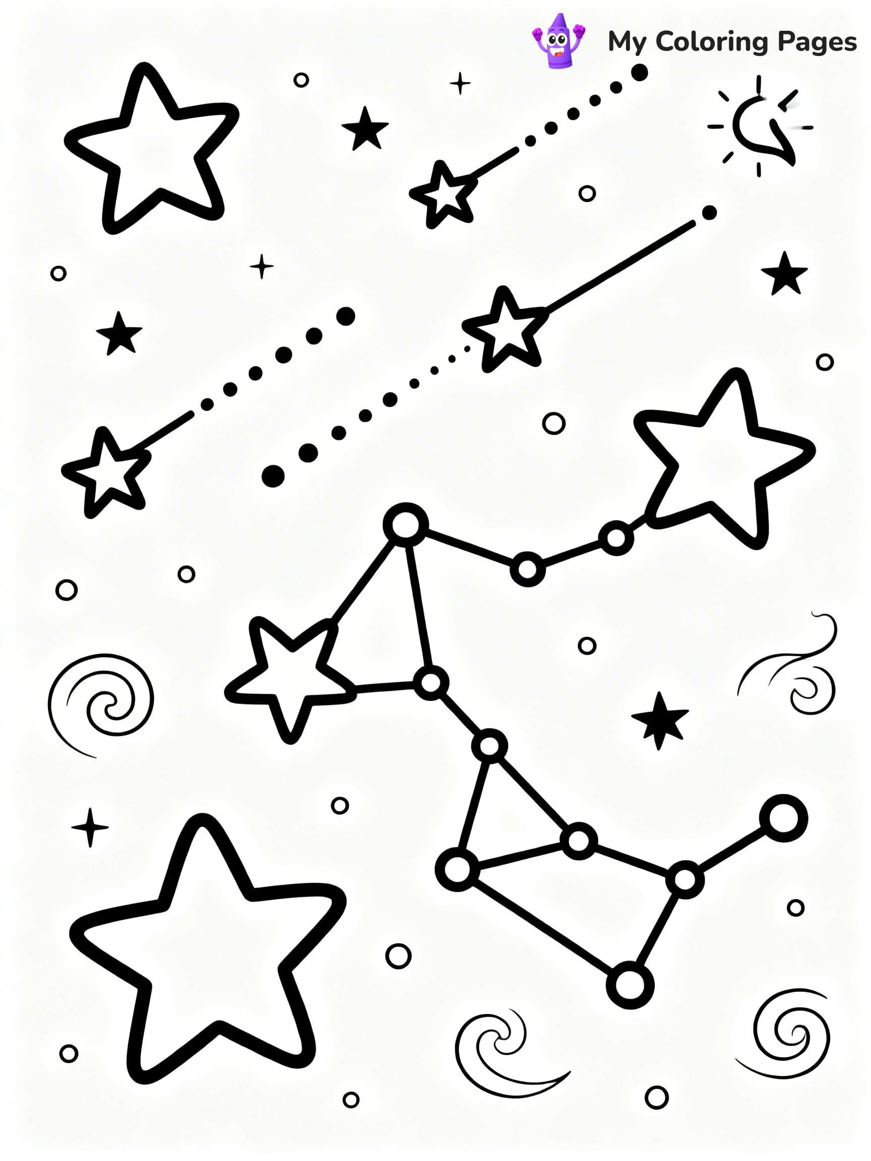 Starry Night Coloring Pages - 11