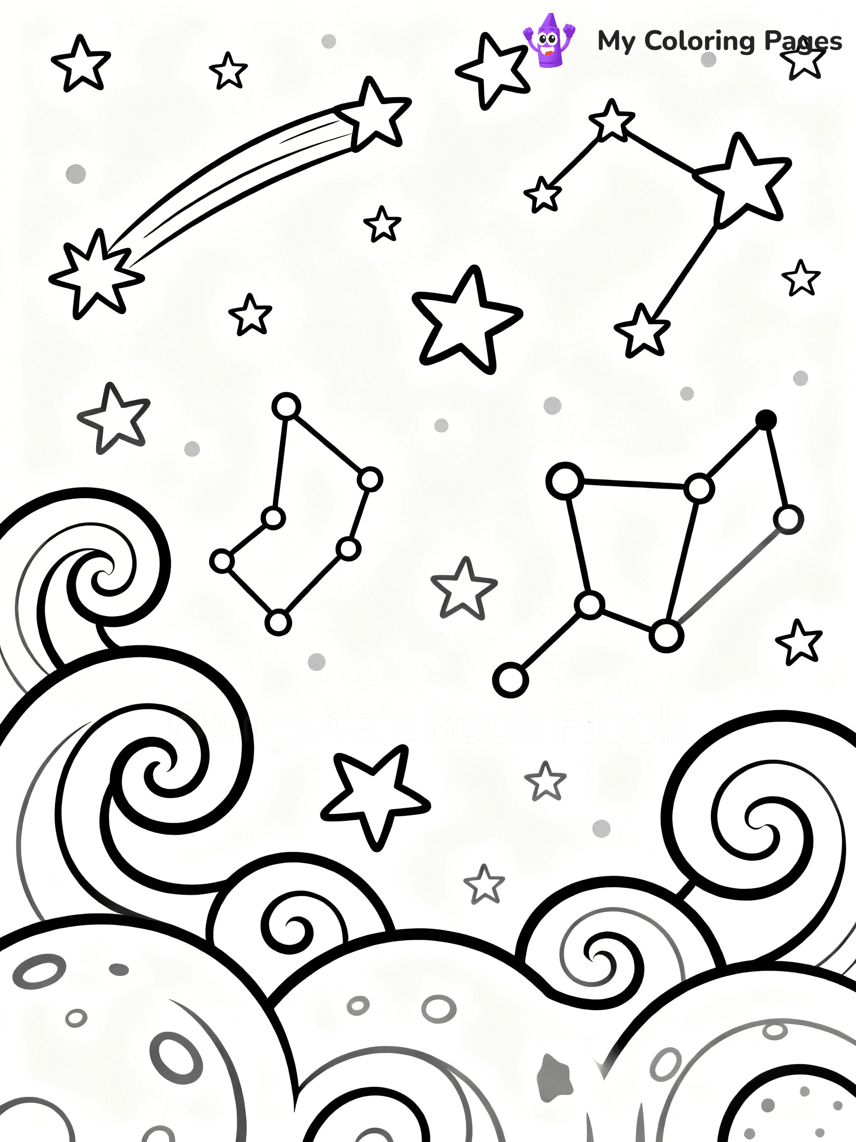 Starry Night Coloring Pages - 9