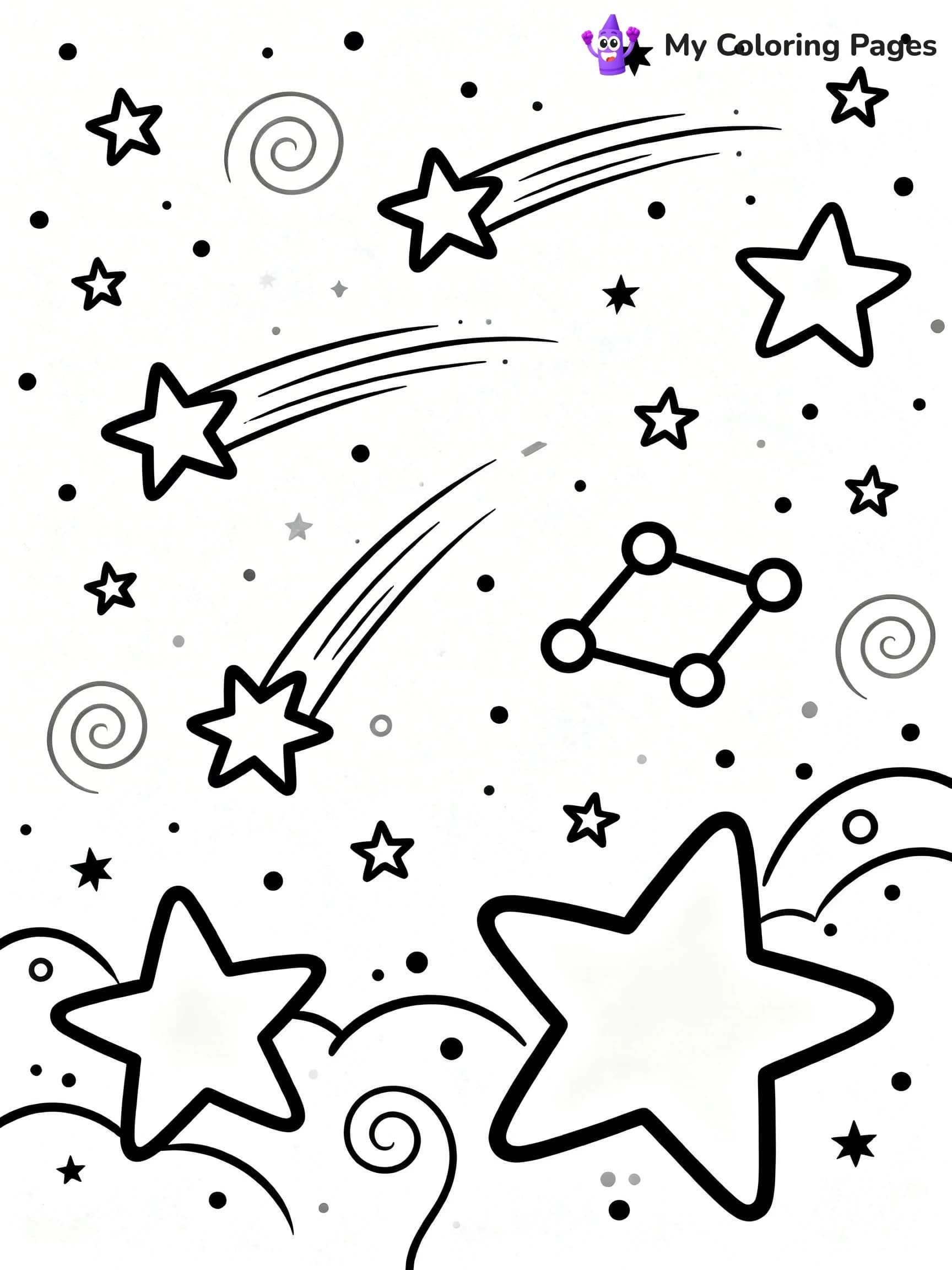 Starry Night Coloring Pages - 8