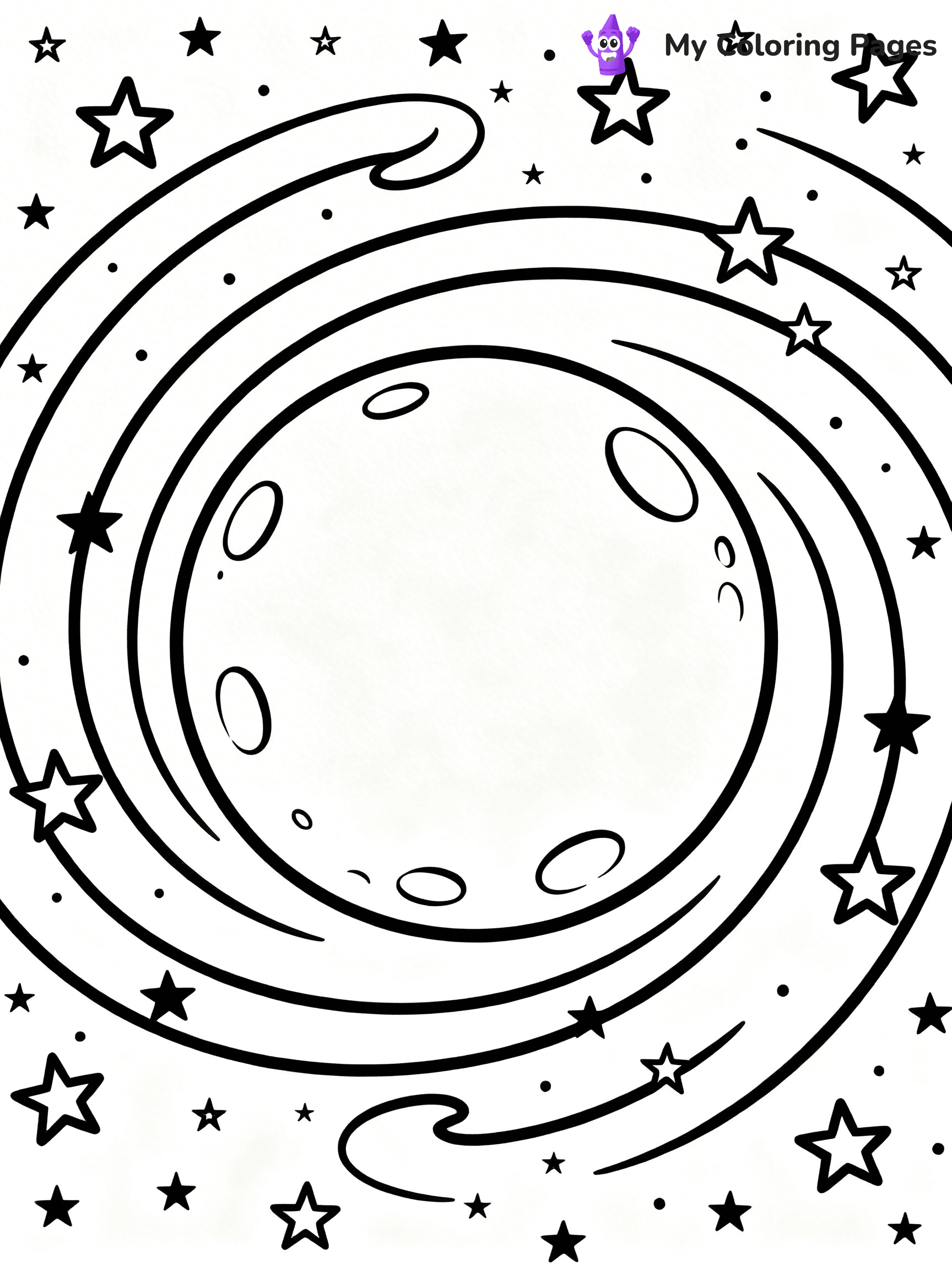 Starry Night Coloring Pages - 6