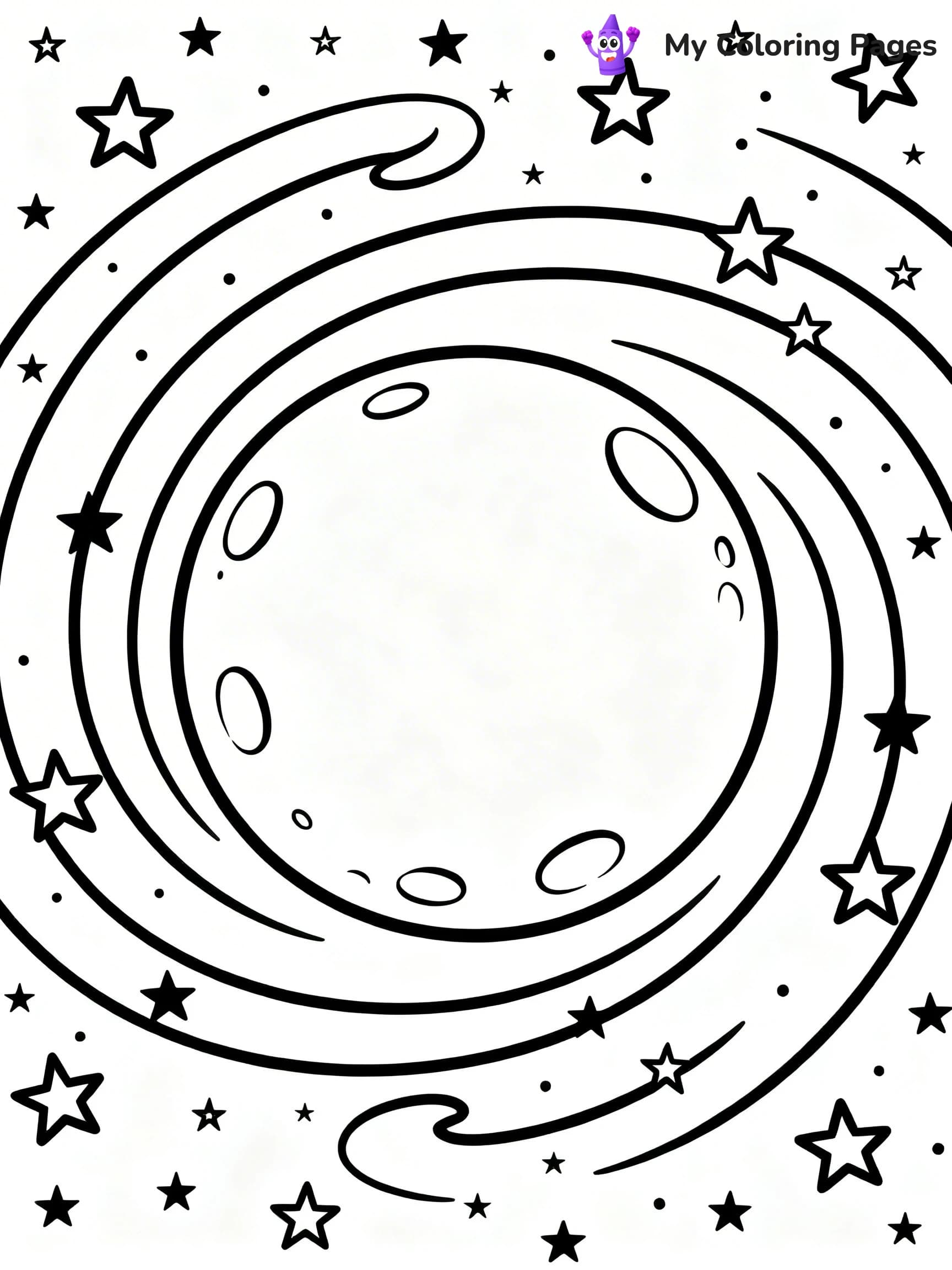 Starry Night Coloring Pages - 6