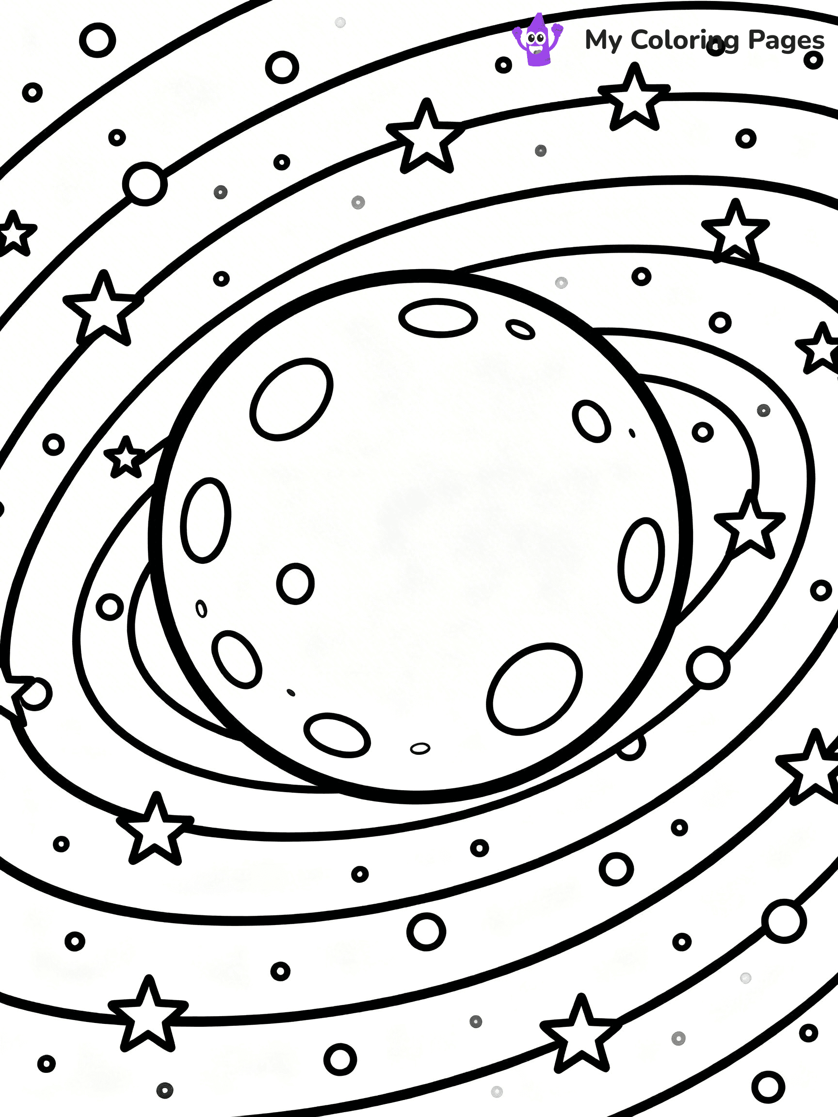 Starry Night Coloring Pages - 5
