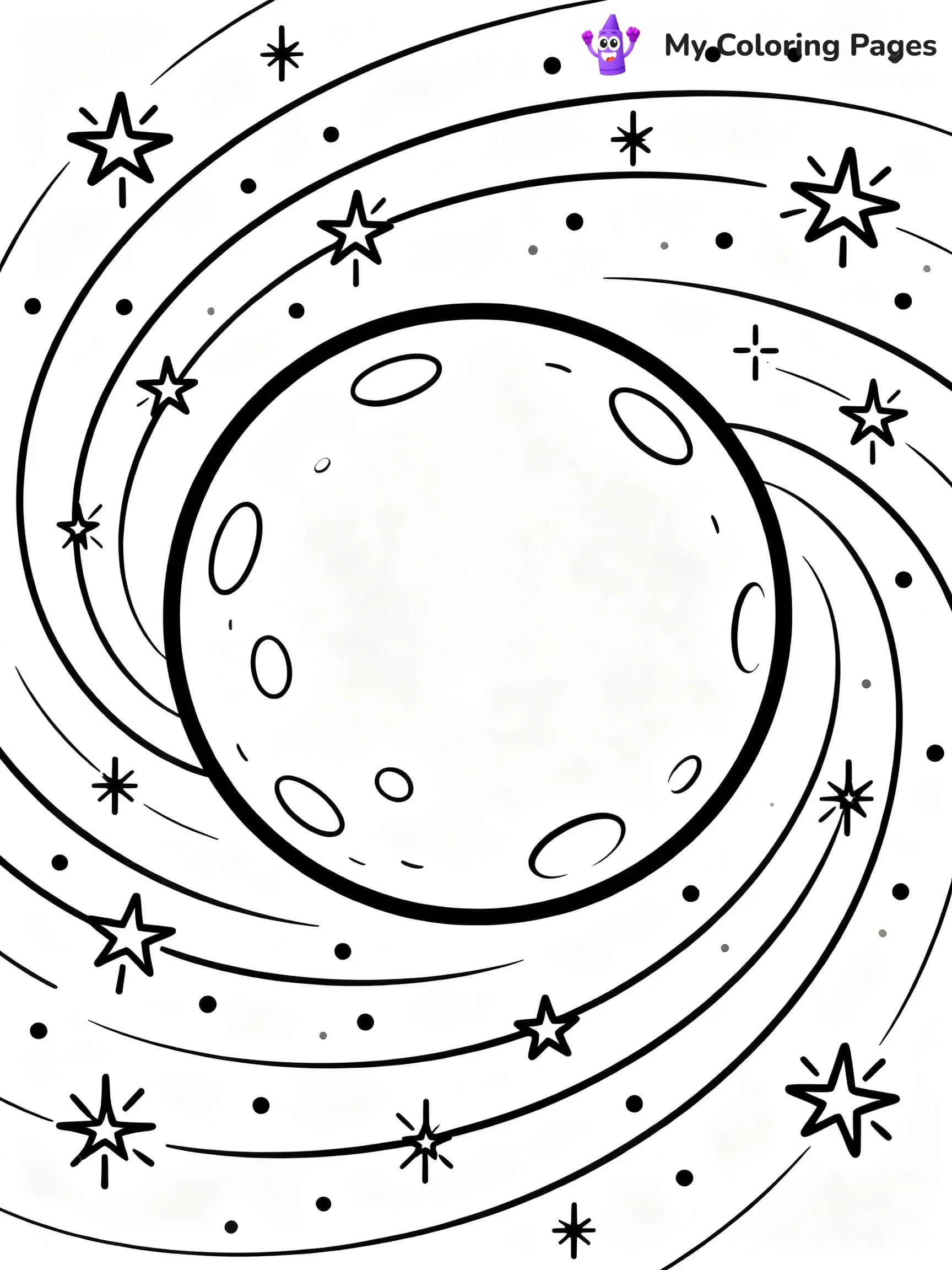 Starry Night Coloring Pages - 3