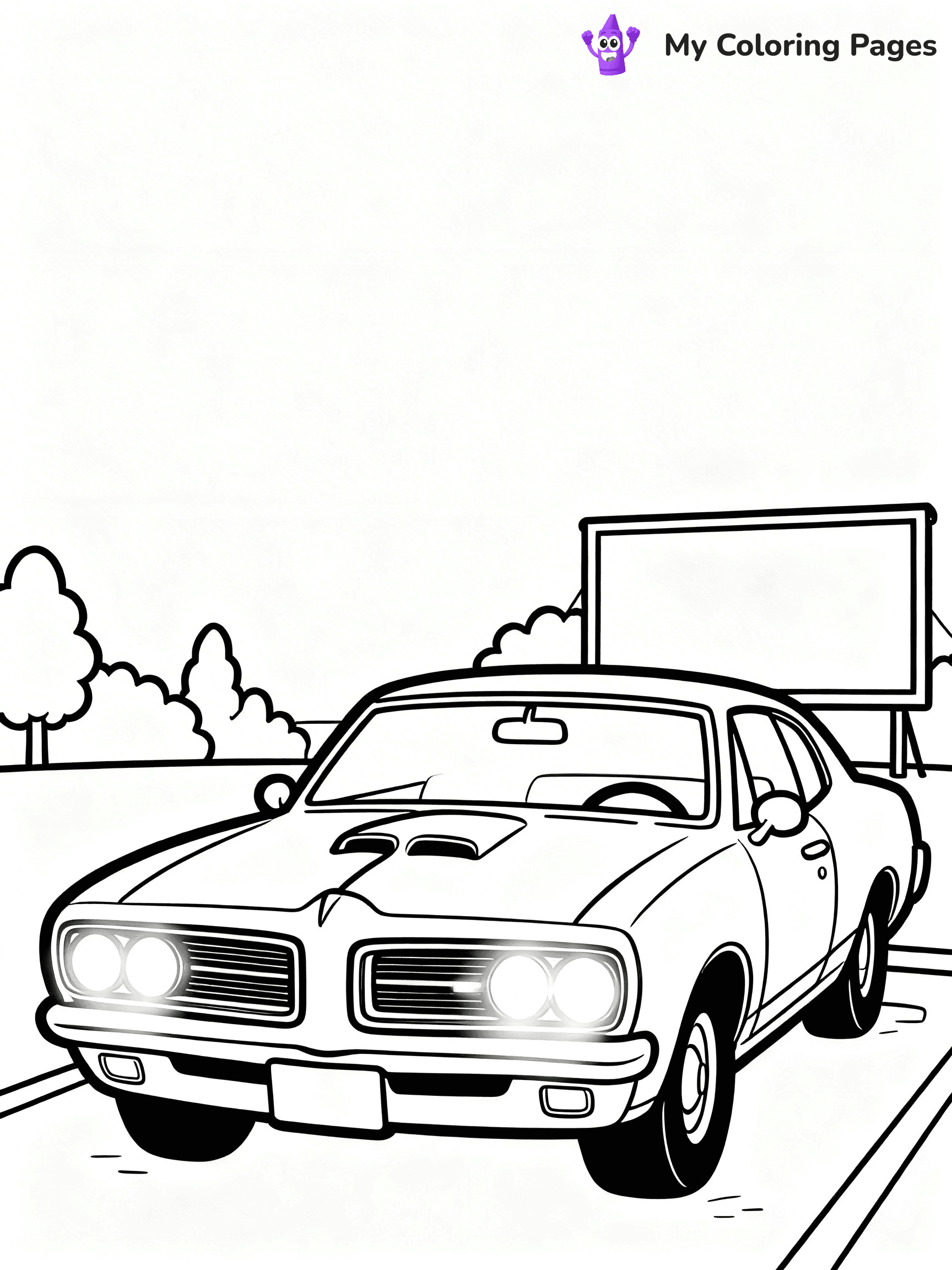 Muscle Car Coloring Pages - 35