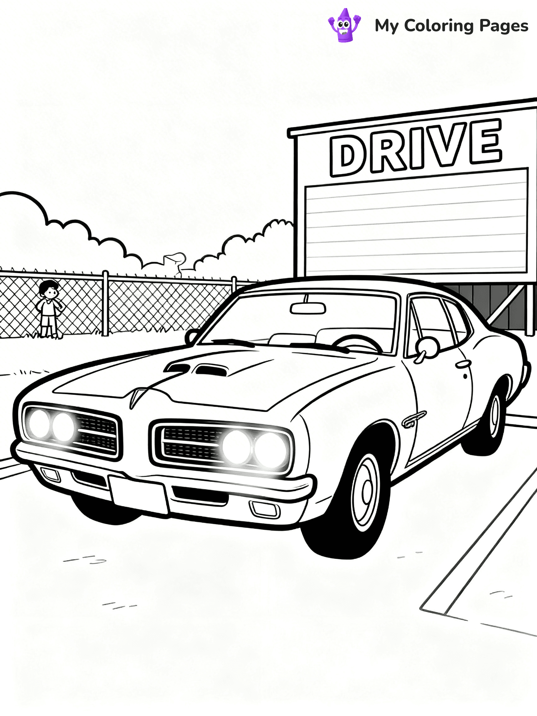 Muscle Car Coloring Pages - 33