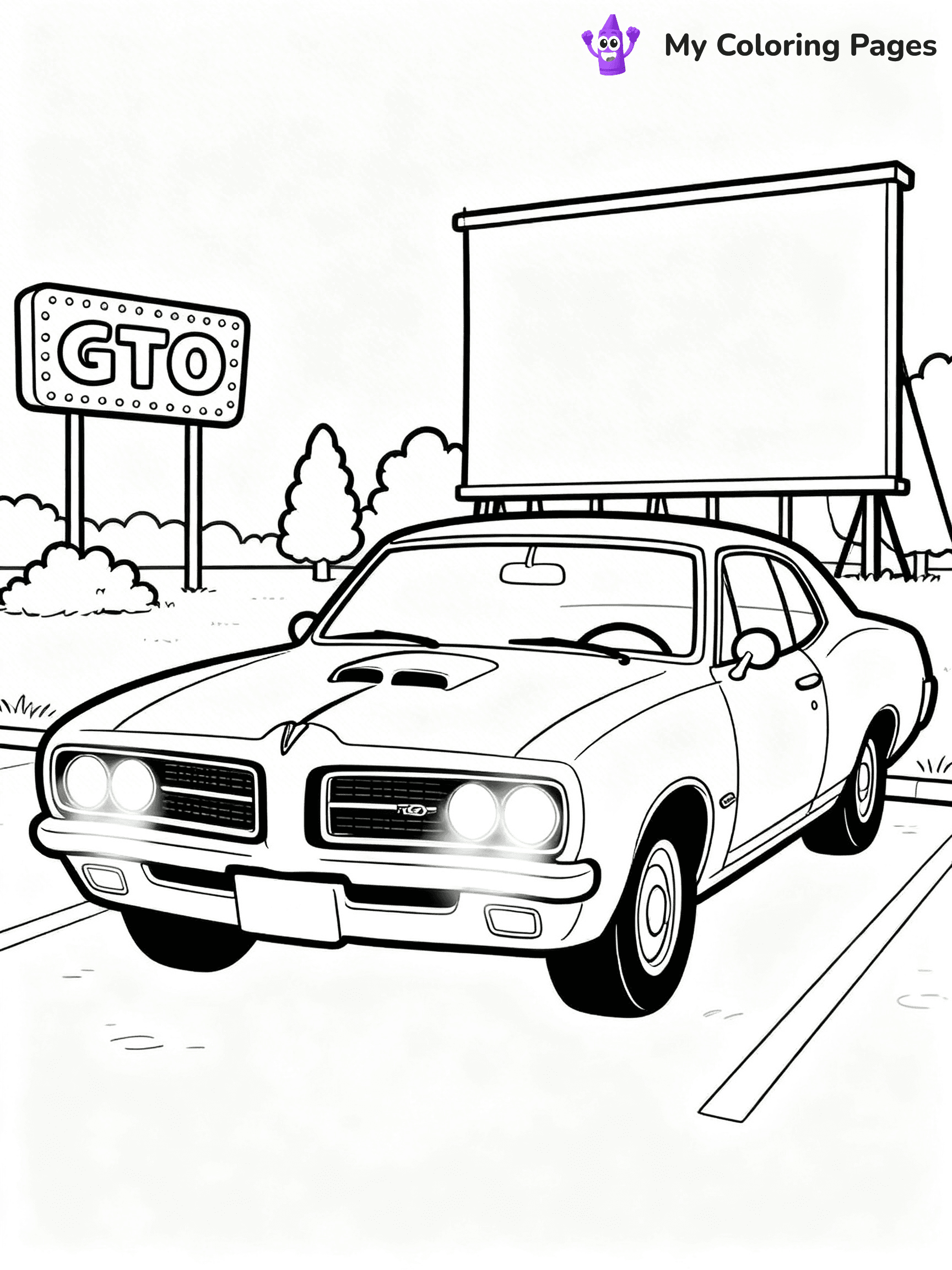 Muscle Car Coloring Pages - 29