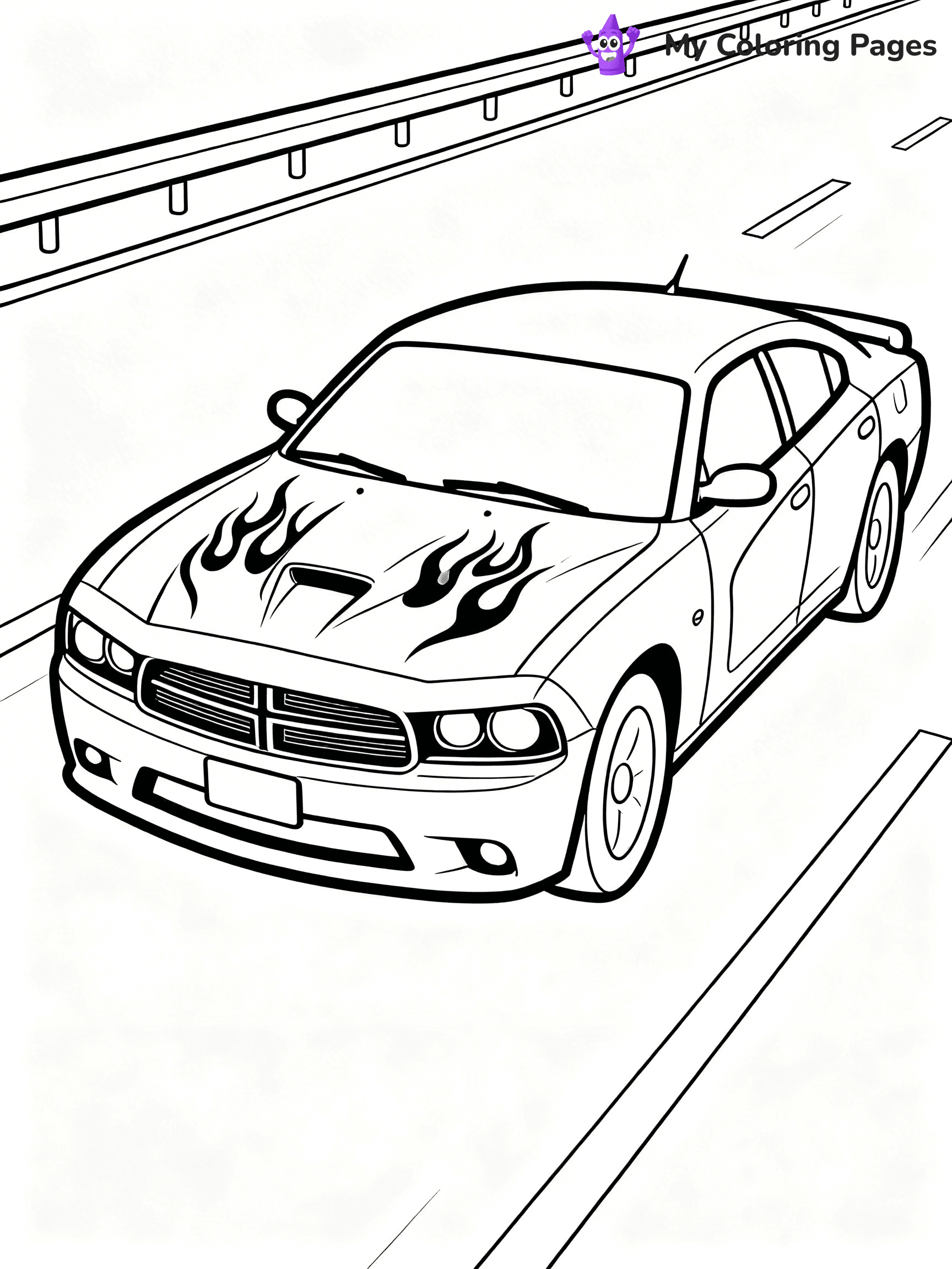 Muscle Car Coloring Pages - 25