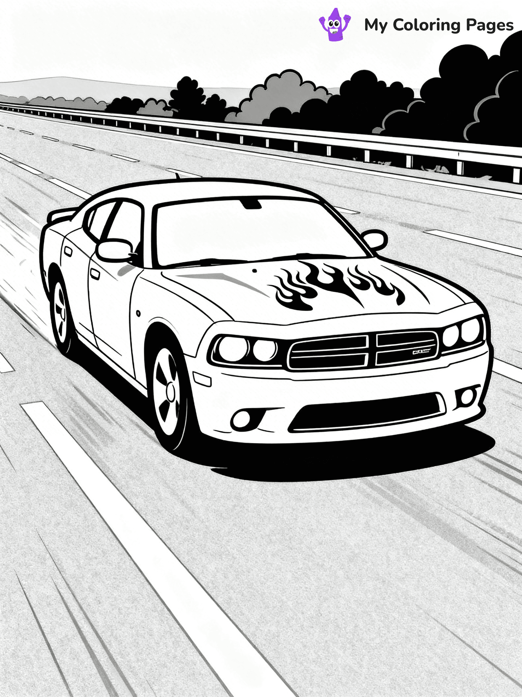 Muscle Car Coloring Pages - 24