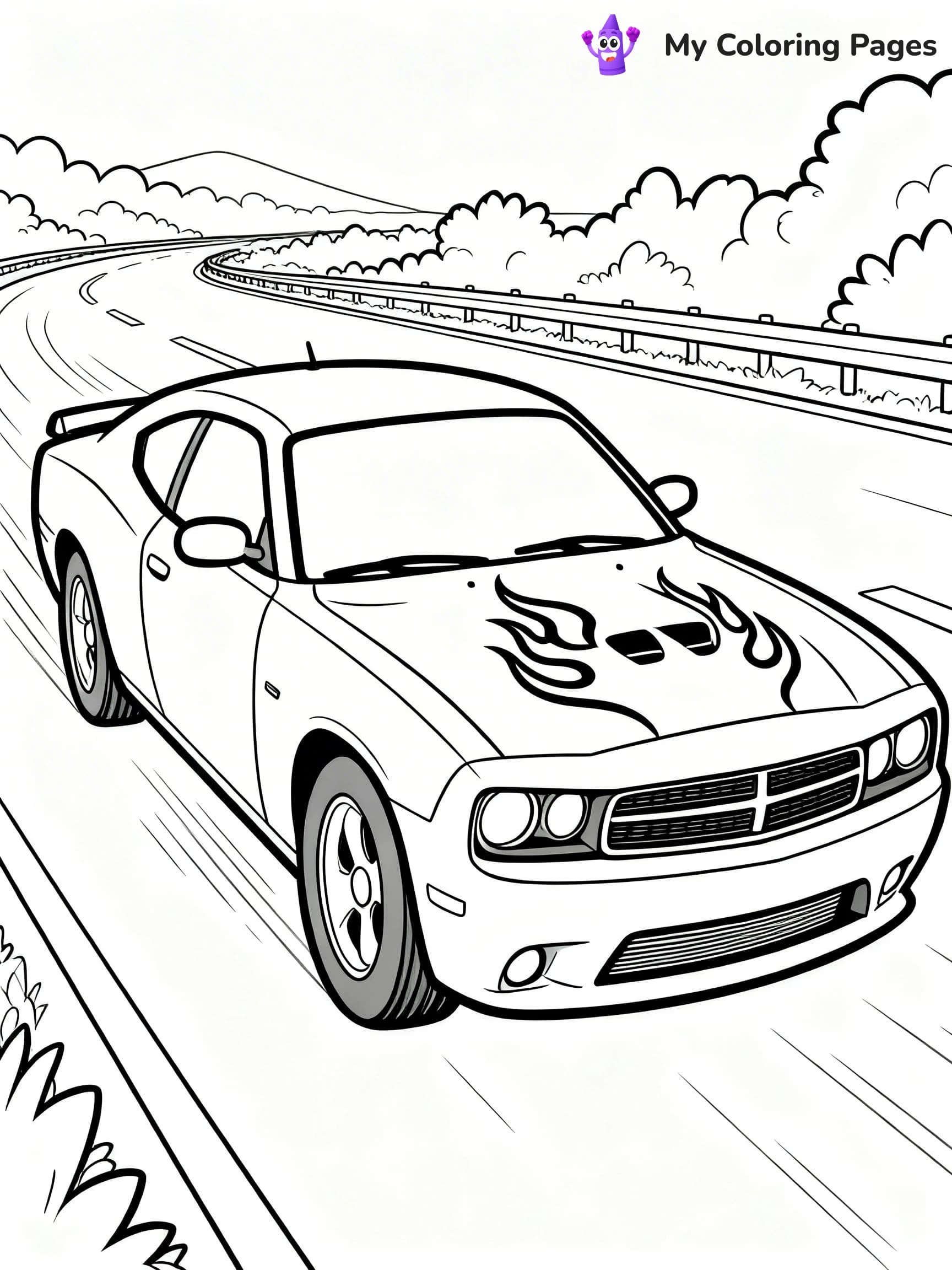 Muscle Car Coloring Pages - 23