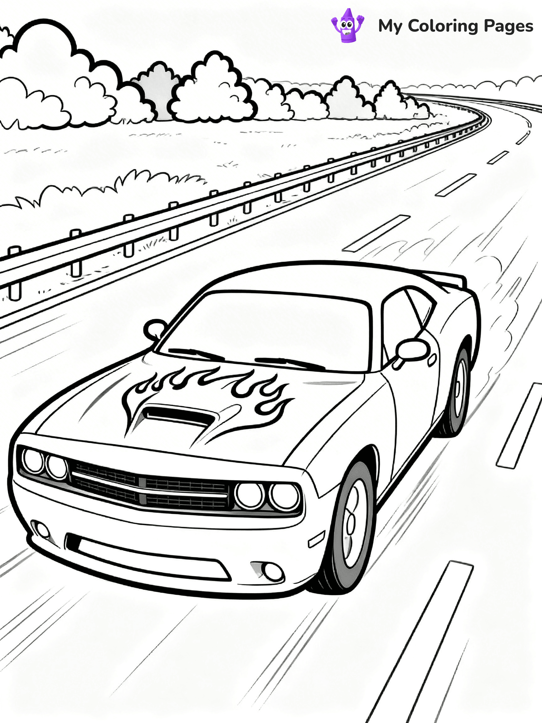 Muscle Car Coloring Pages - 22