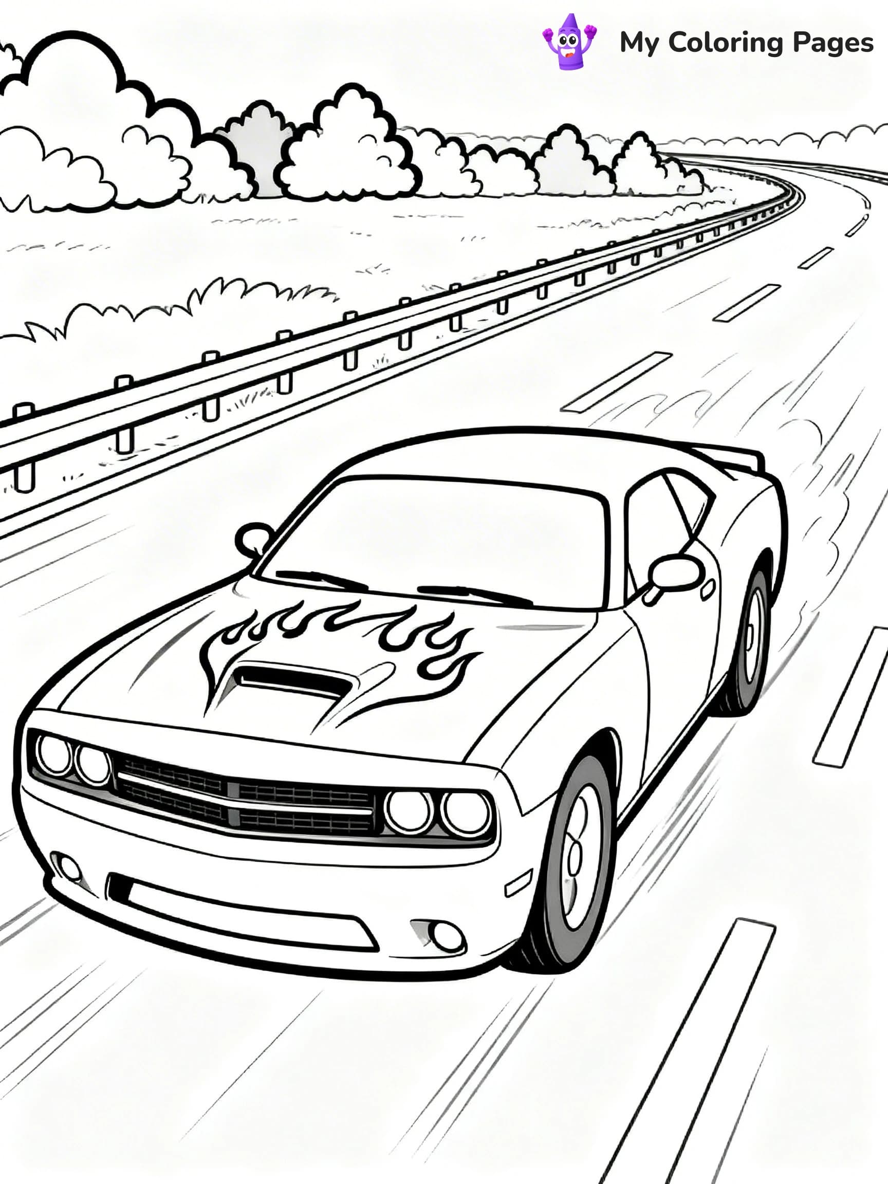Muscle Car Coloring Pages - 22