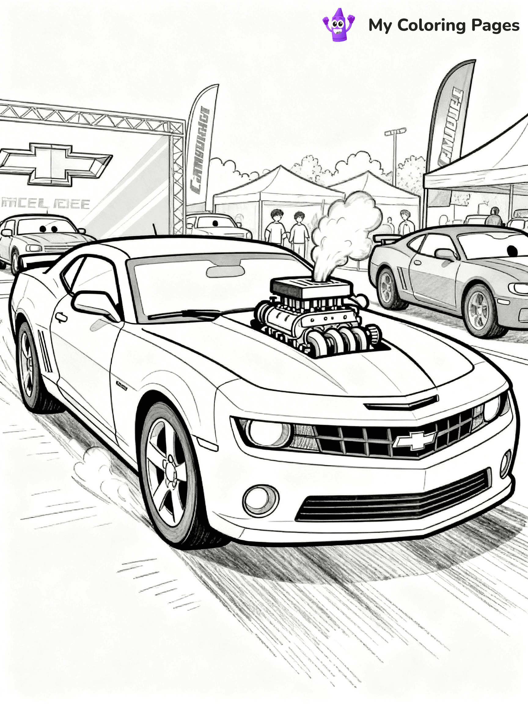 Muscle Car Coloring Pages - 19