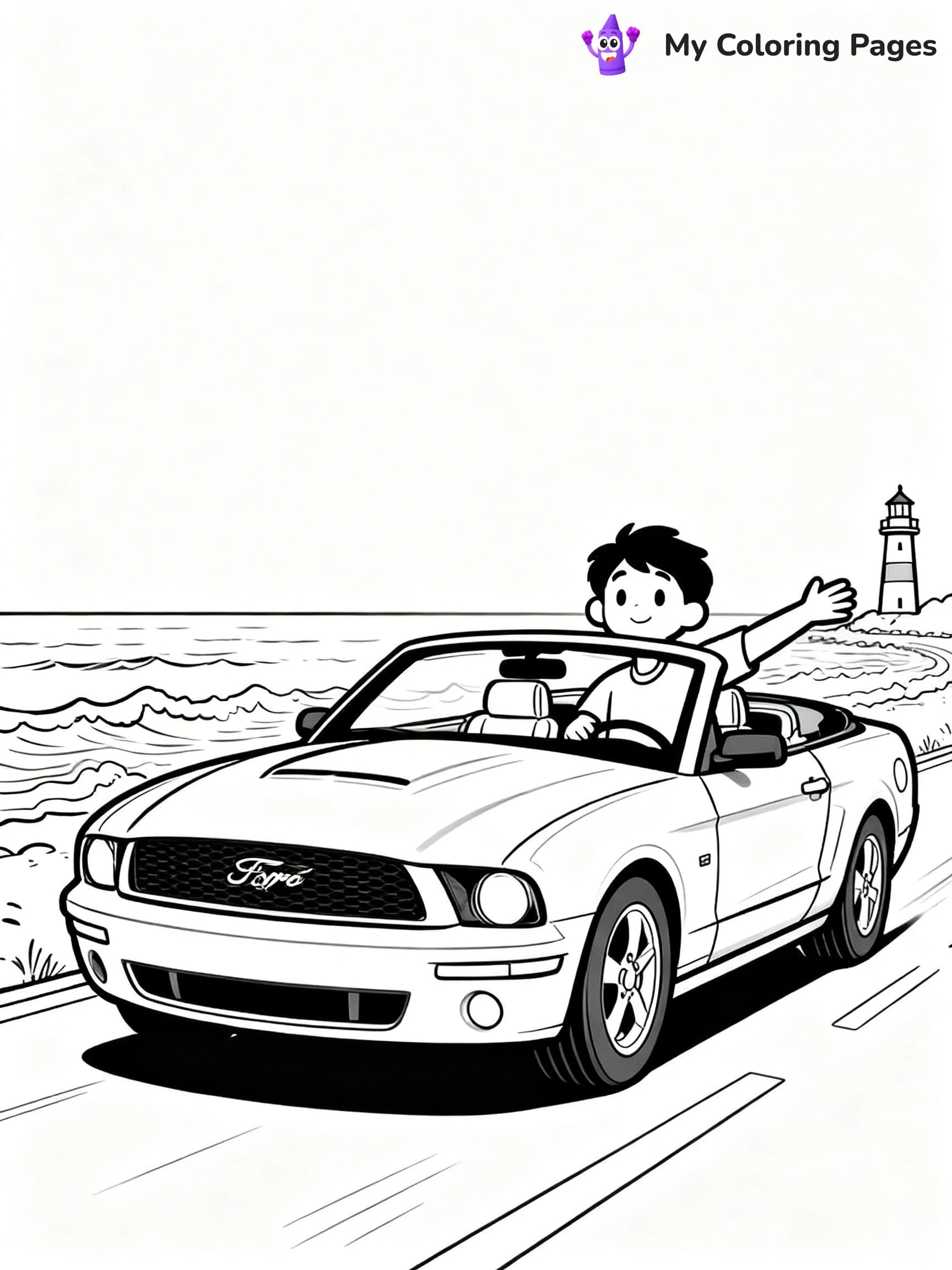 Muscle Car Coloring Pages - 13