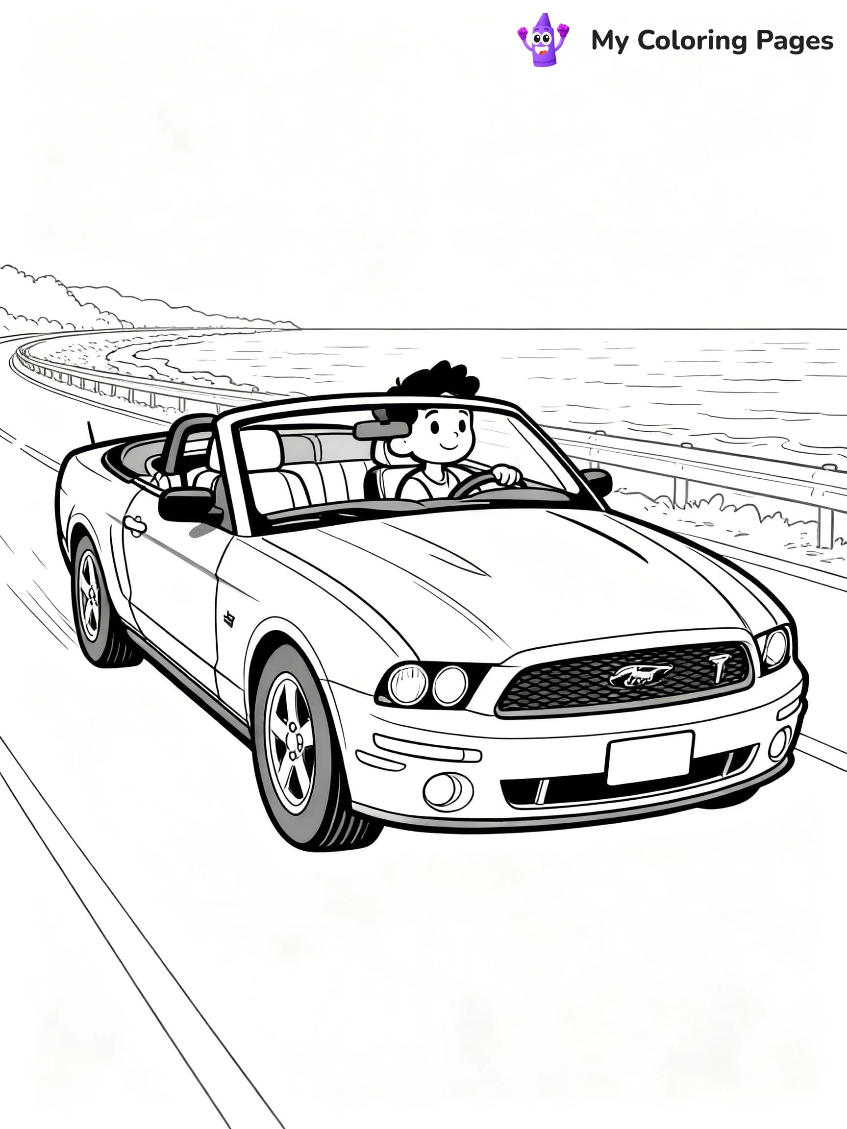 Muscle Car Coloring Pages - 12