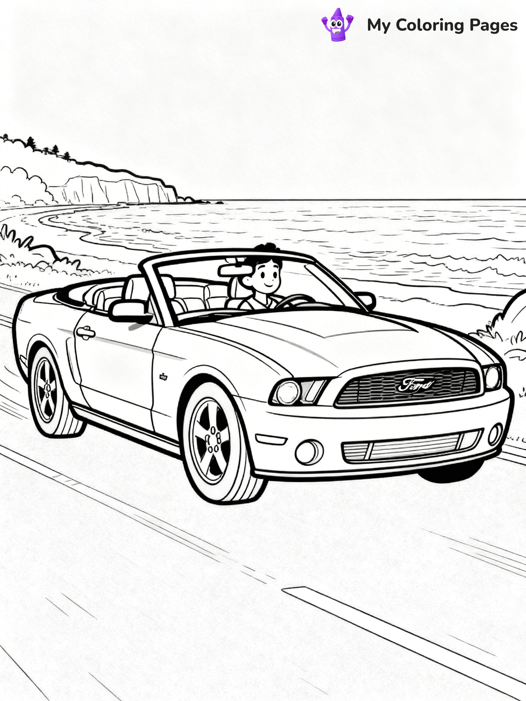 Muscle Car Coloring Pages - 9