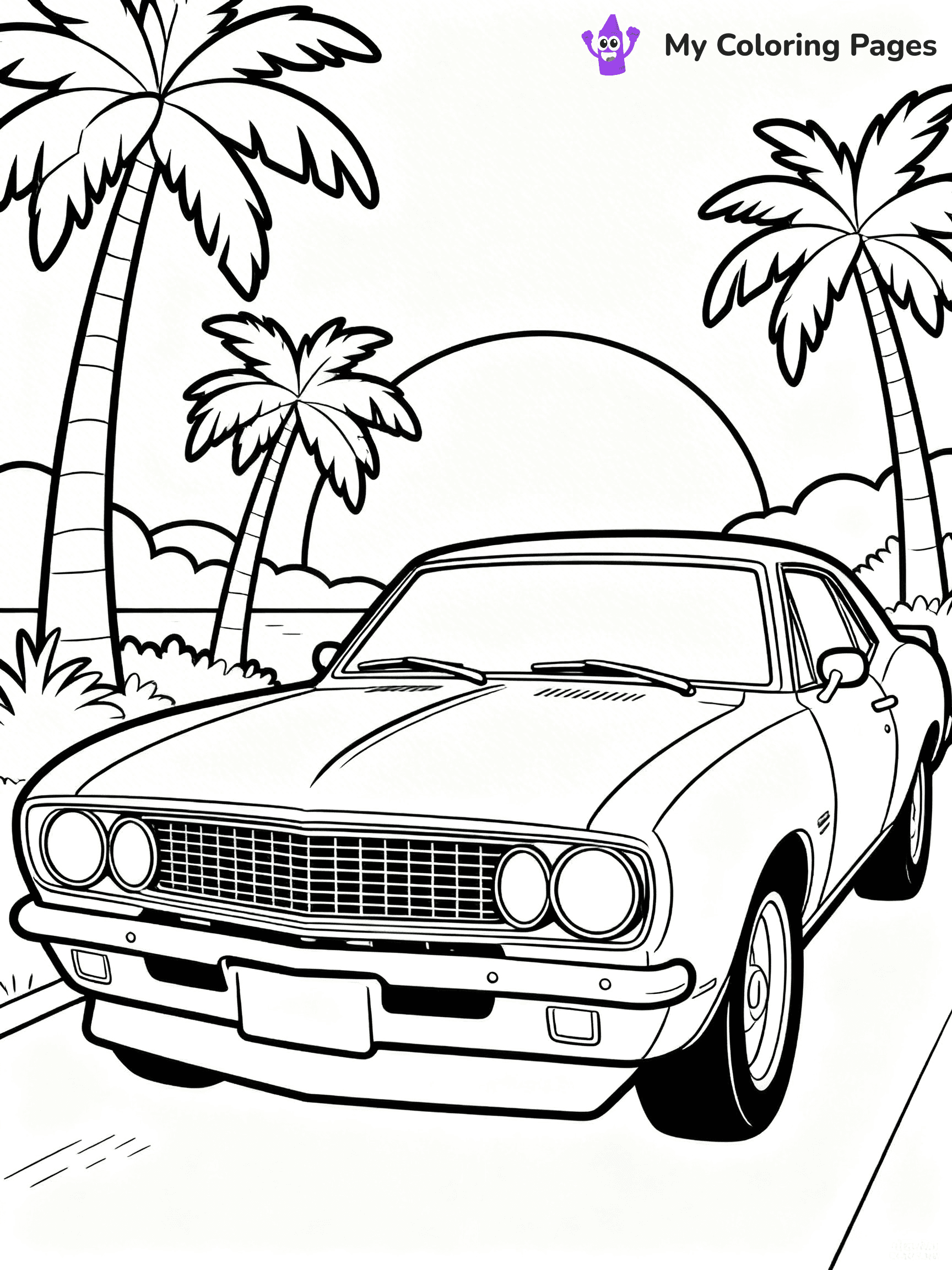 Muscle Car Coloring Pages - 6