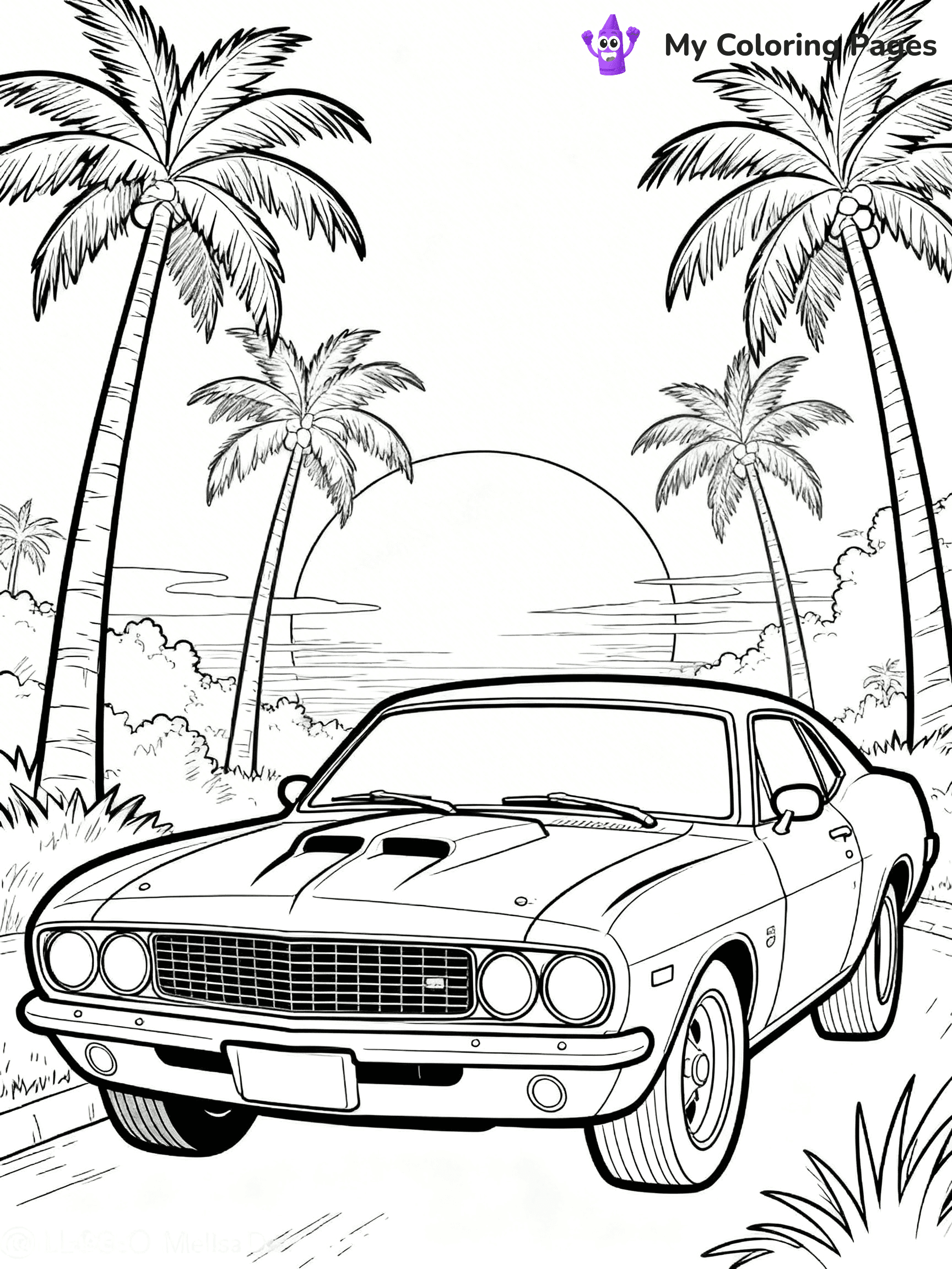 Muscle Car Coloring Pages - 4