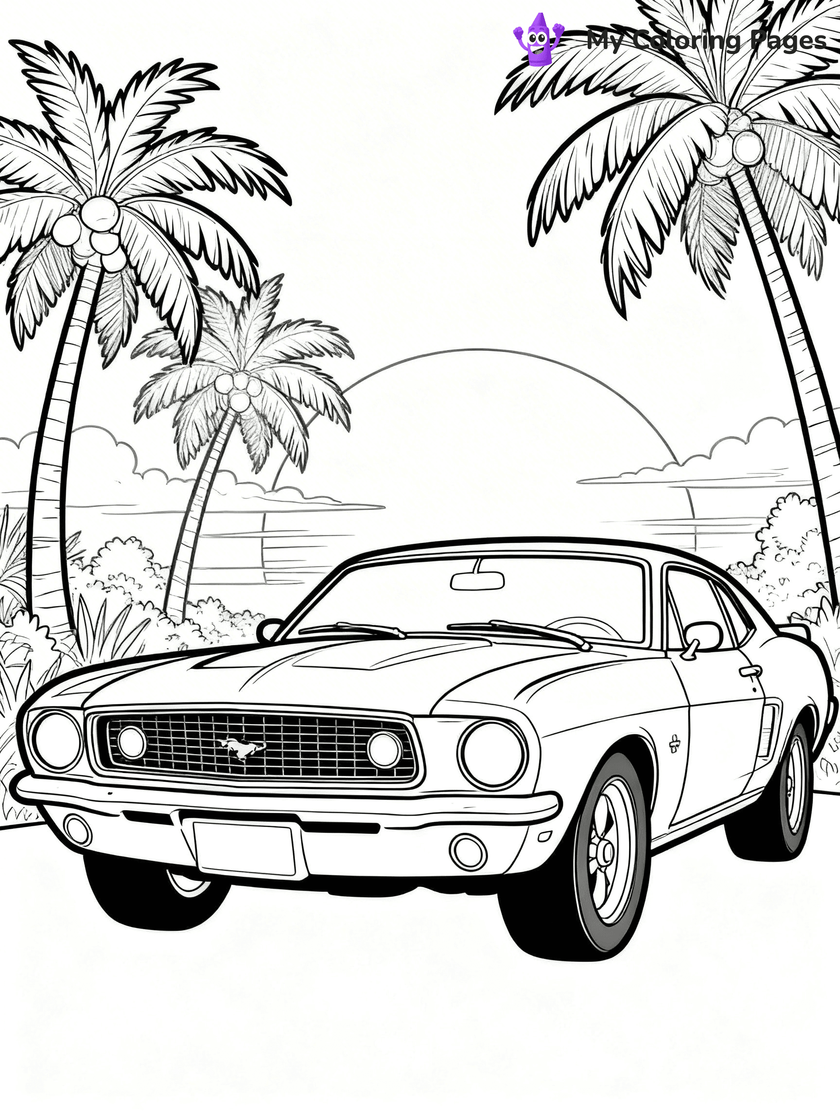 Muscle Car Coloring Pages - 2