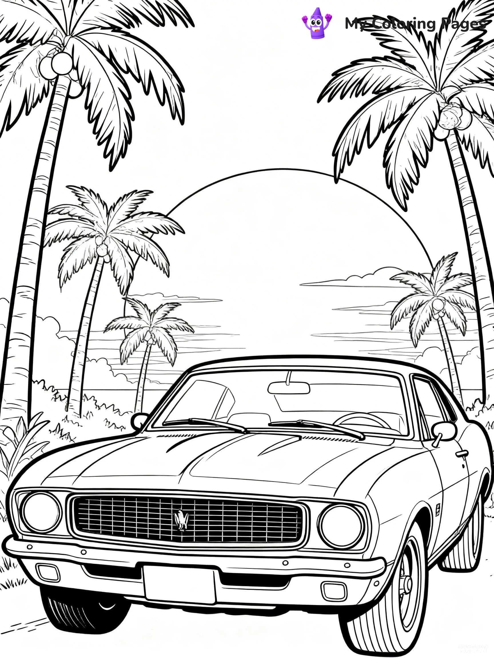 Muscle Car Coloring Pages - 1