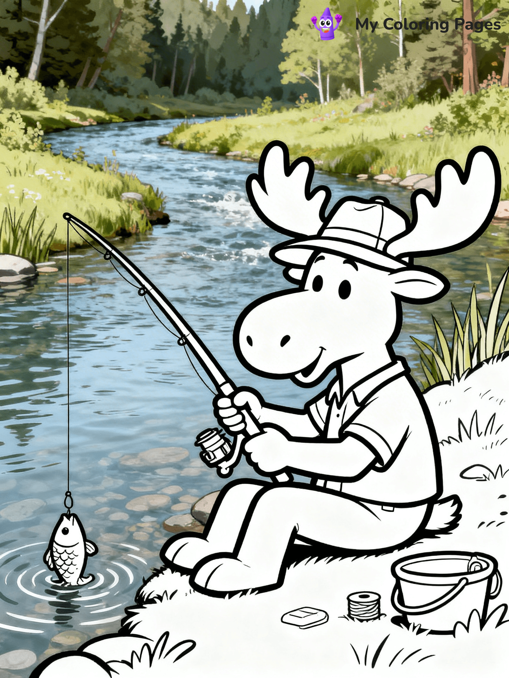 Moose Coloring Pages - 34