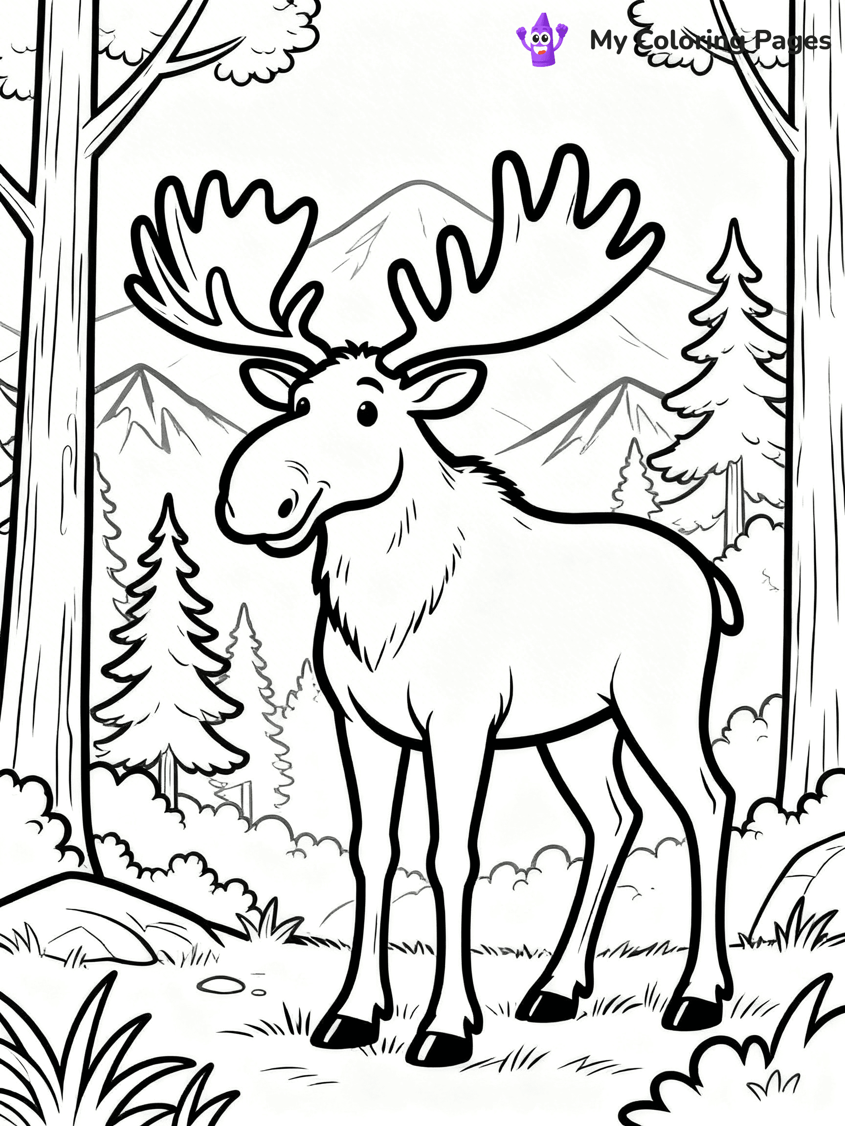 Moose Coloring Pages - 28