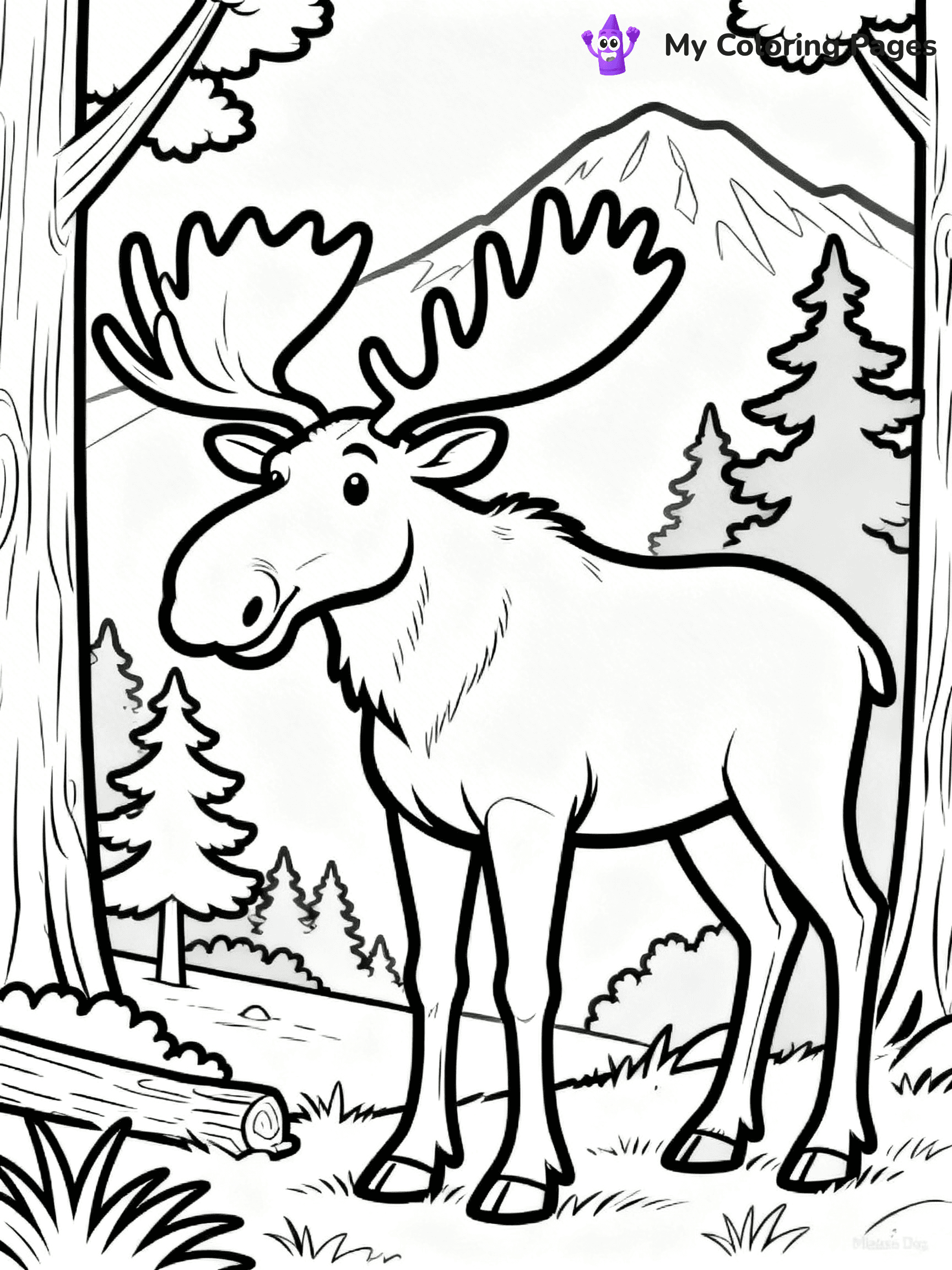 Moose Coloring Pages - 27
