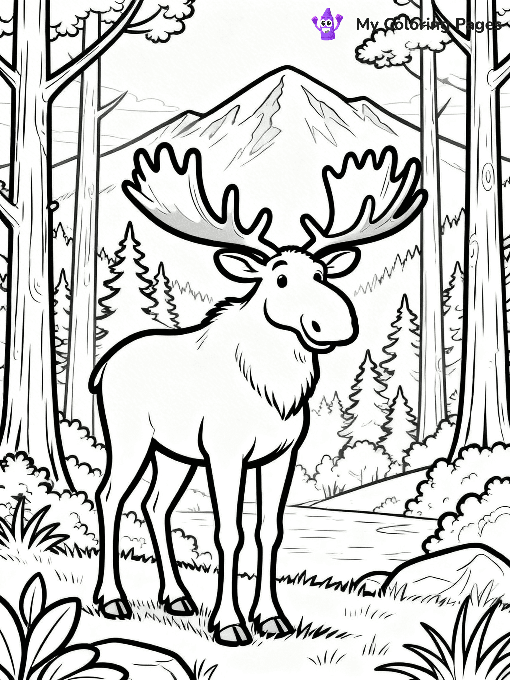 Moose Coloring Pages - 26