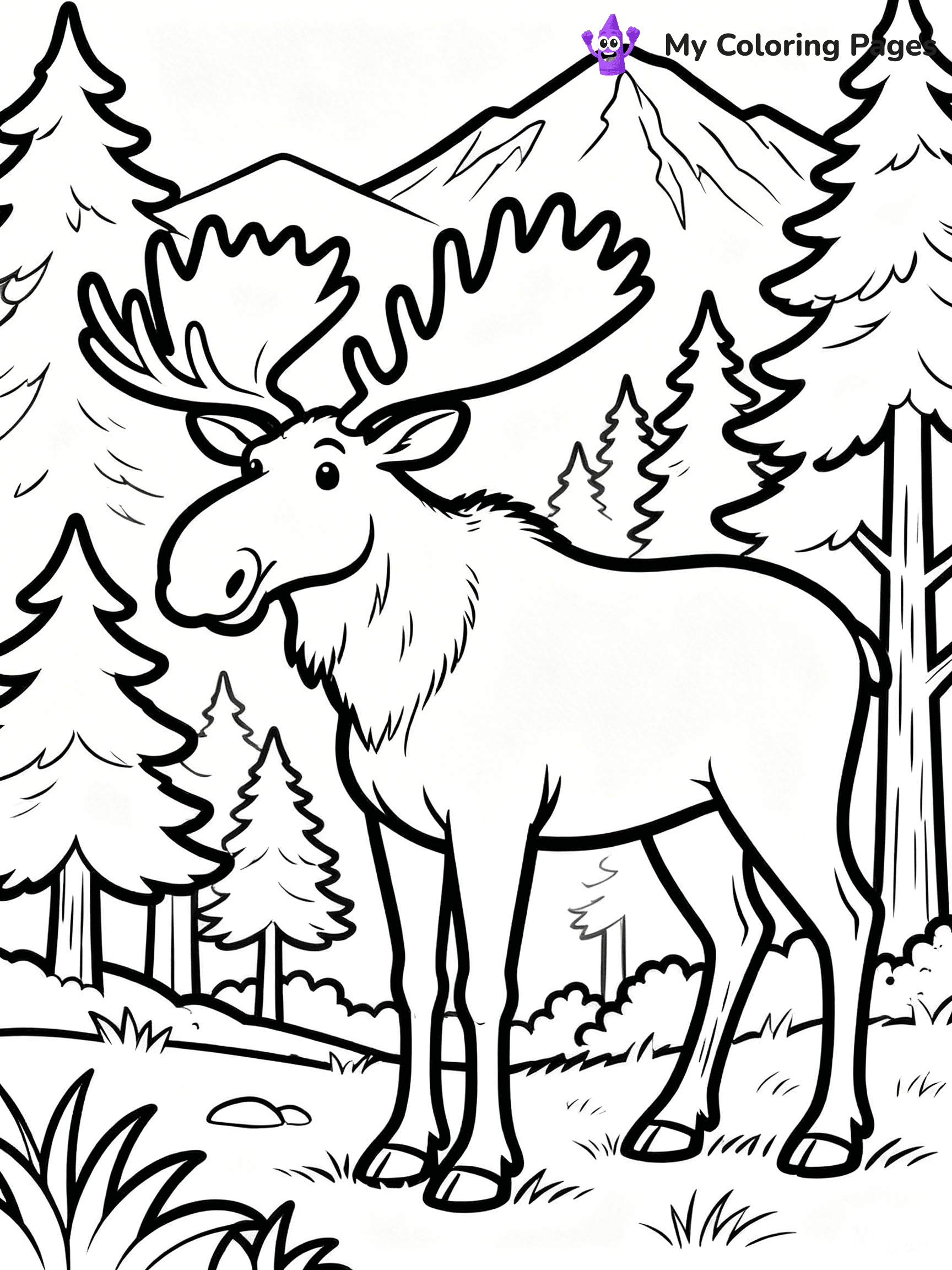Moose Coloring Pages - 25