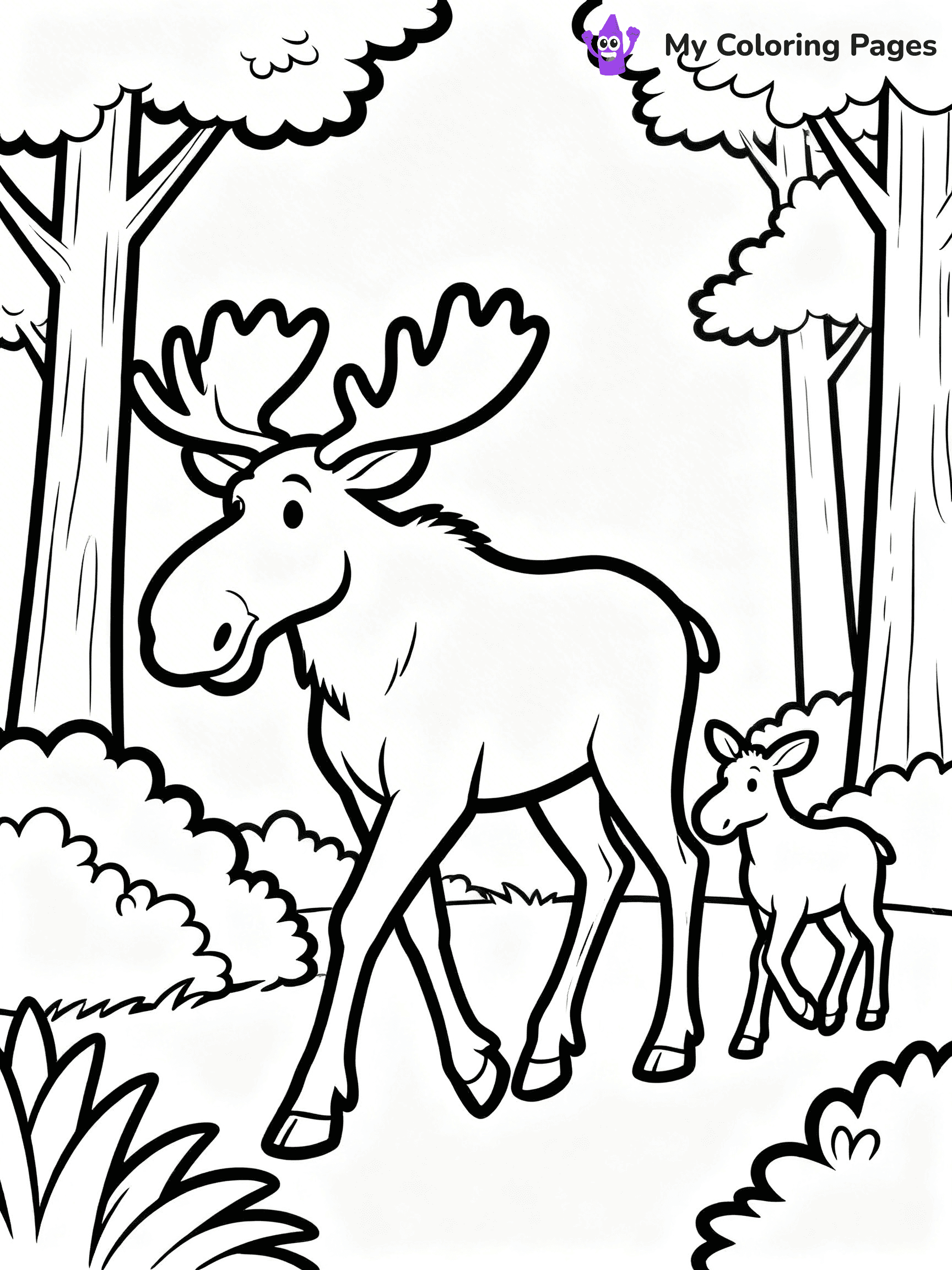 Moose Coloring Pages - 24