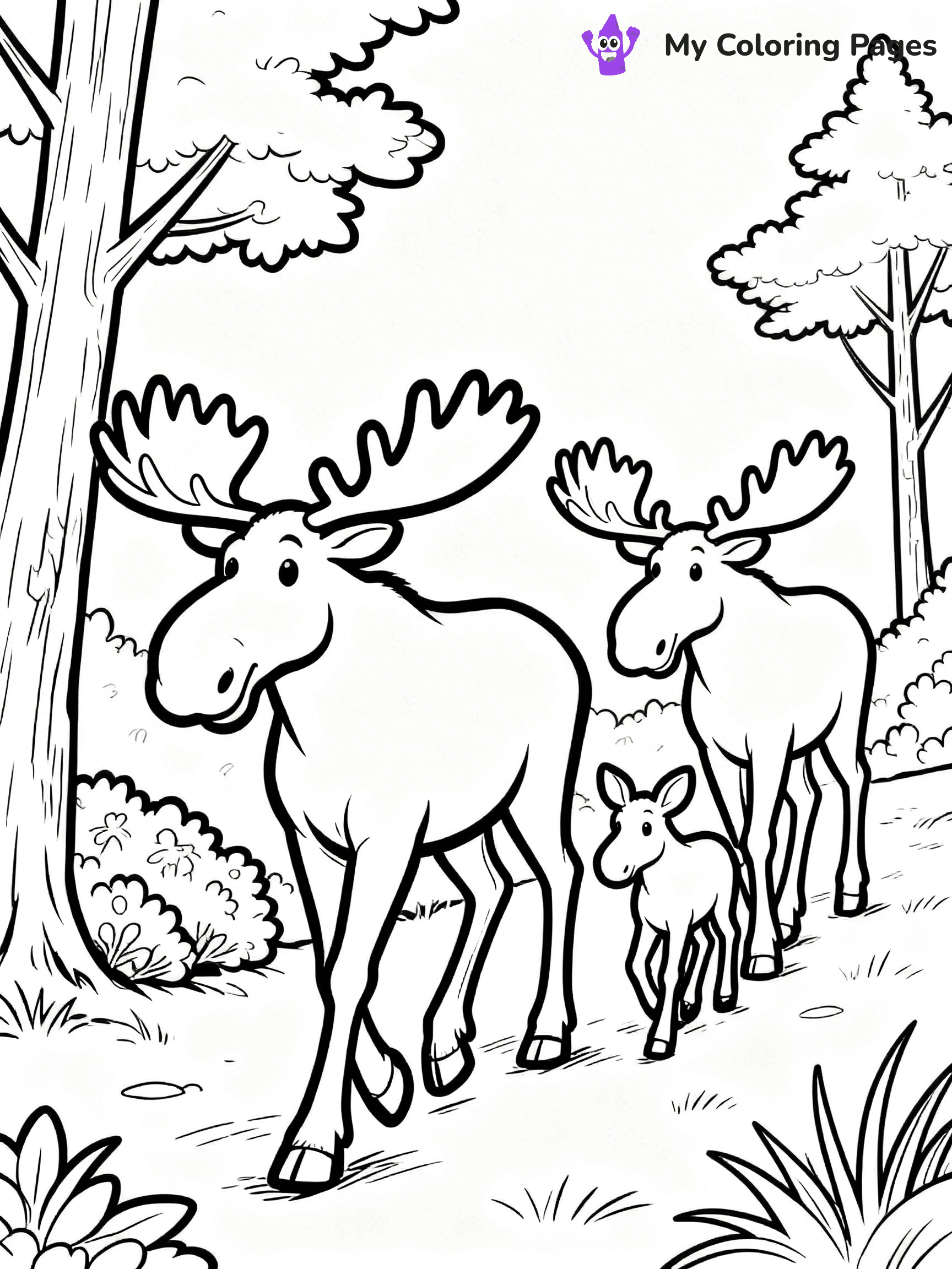 Moose Coloring Pages - 23
