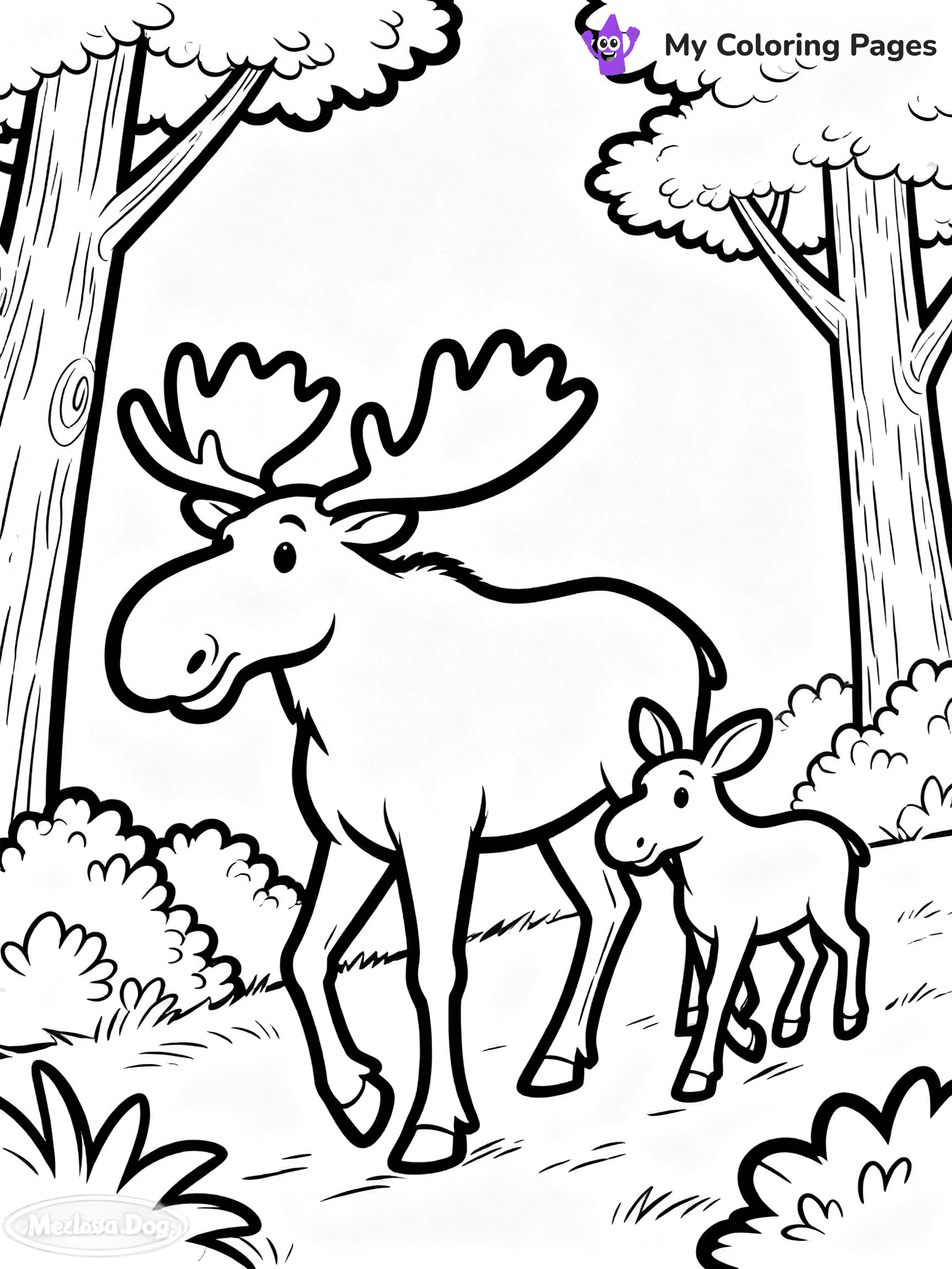 Moose Coloring Pages - 20