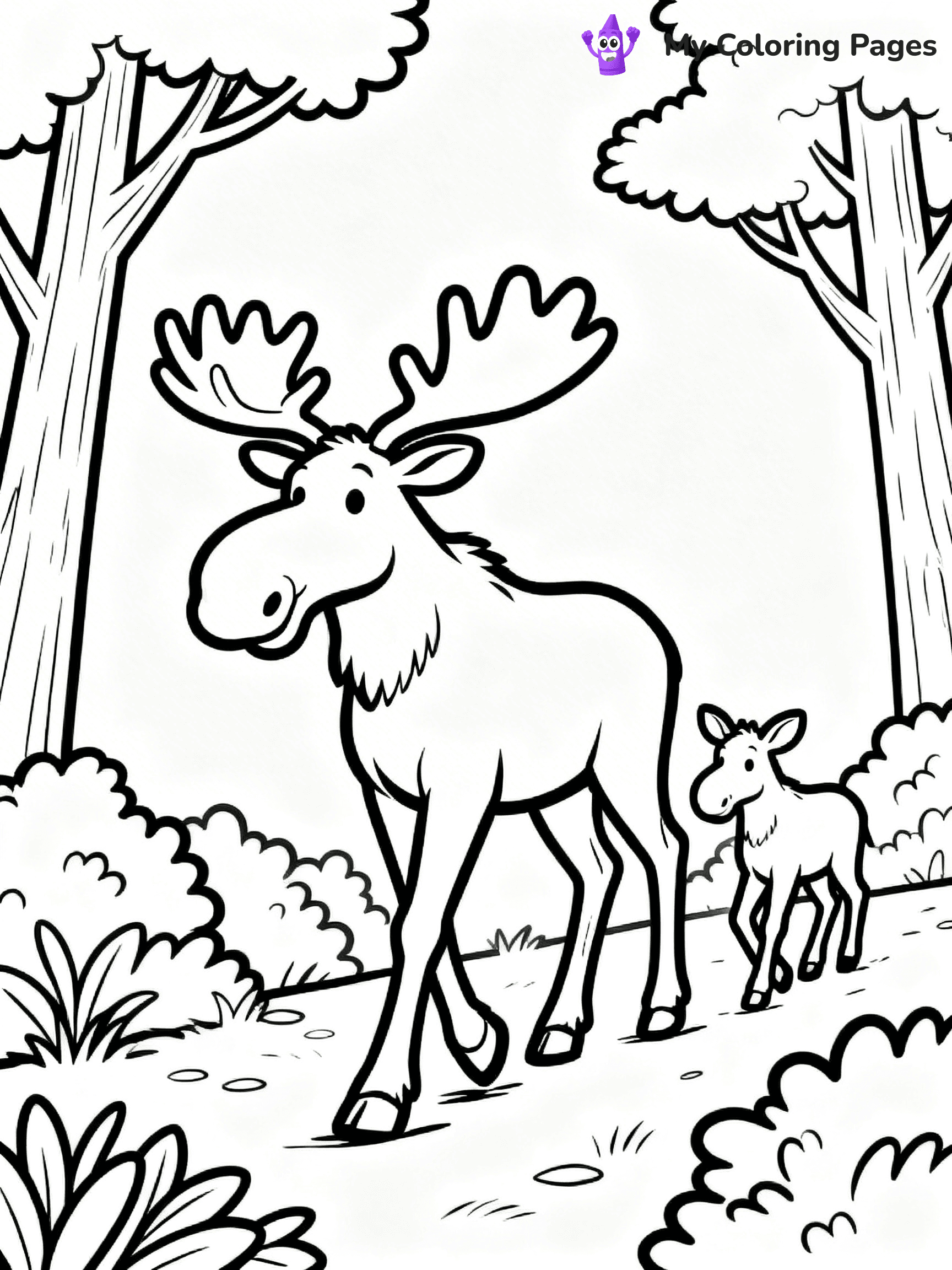 Moose Coloring Pages - 18