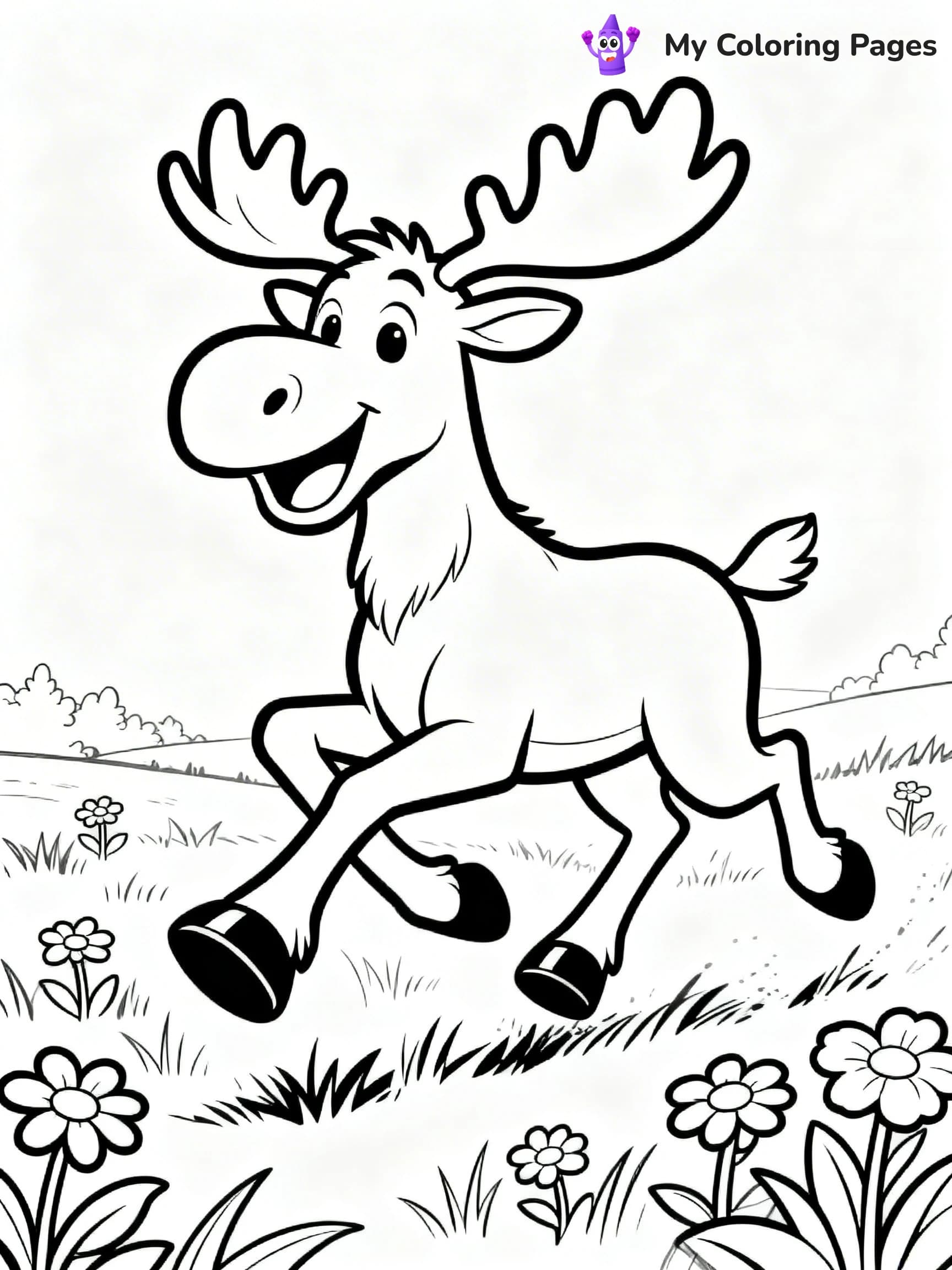 Moose Coloring Pages - 4