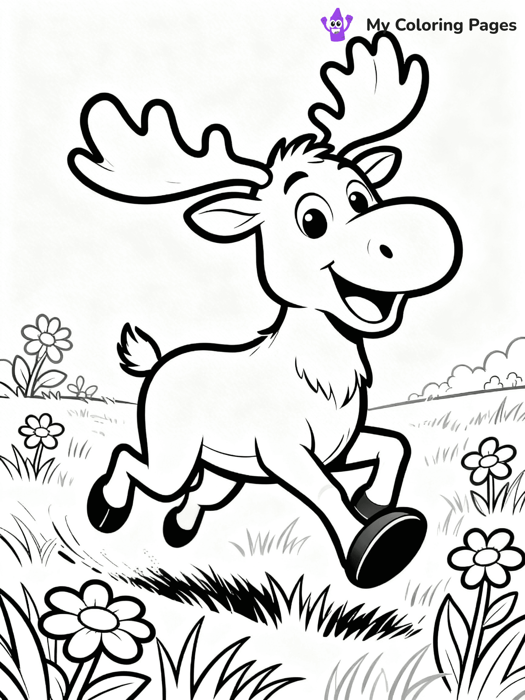 Moose Coloring Pages - 3