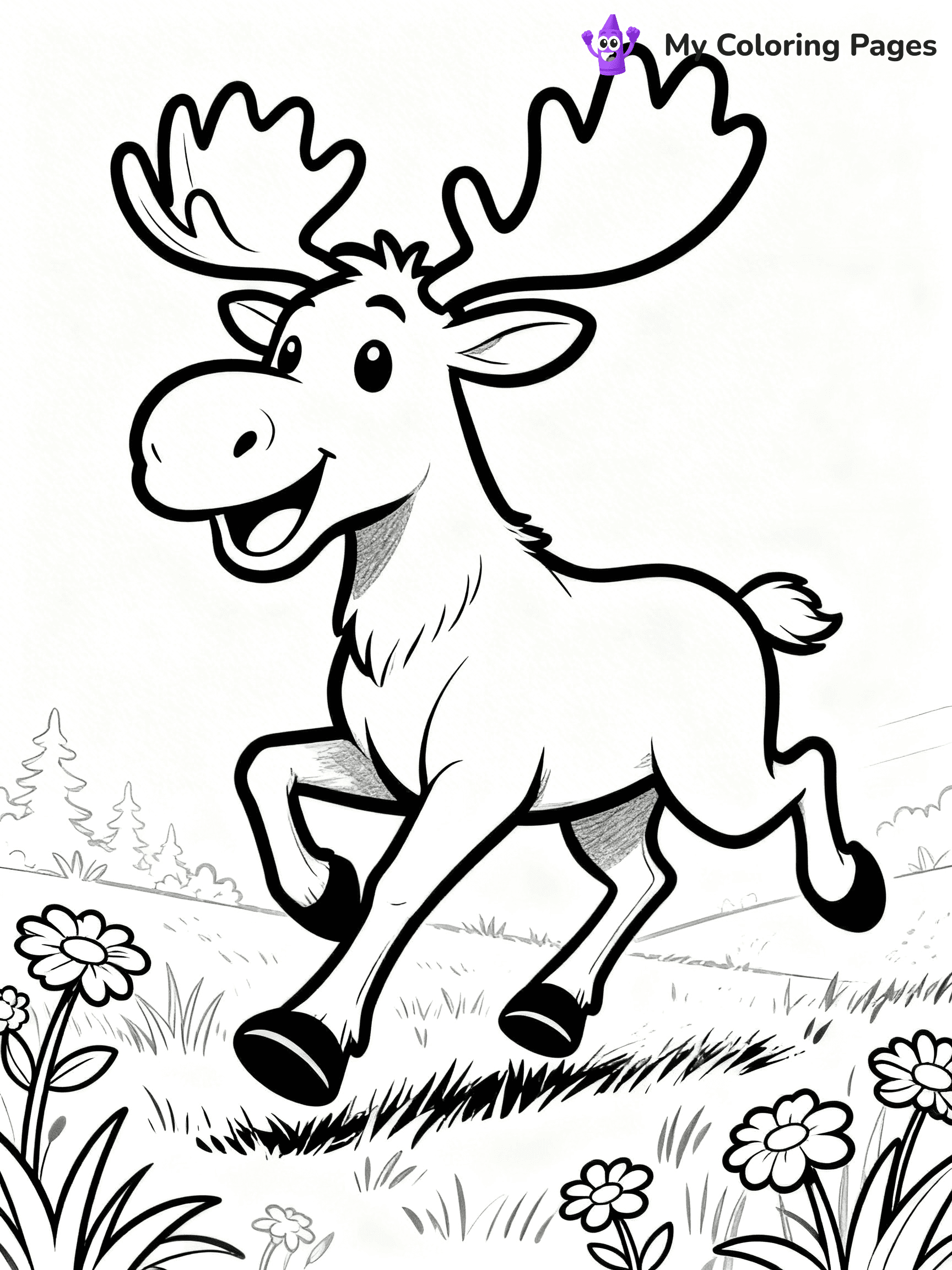 Moose Coloring Pages - 2
