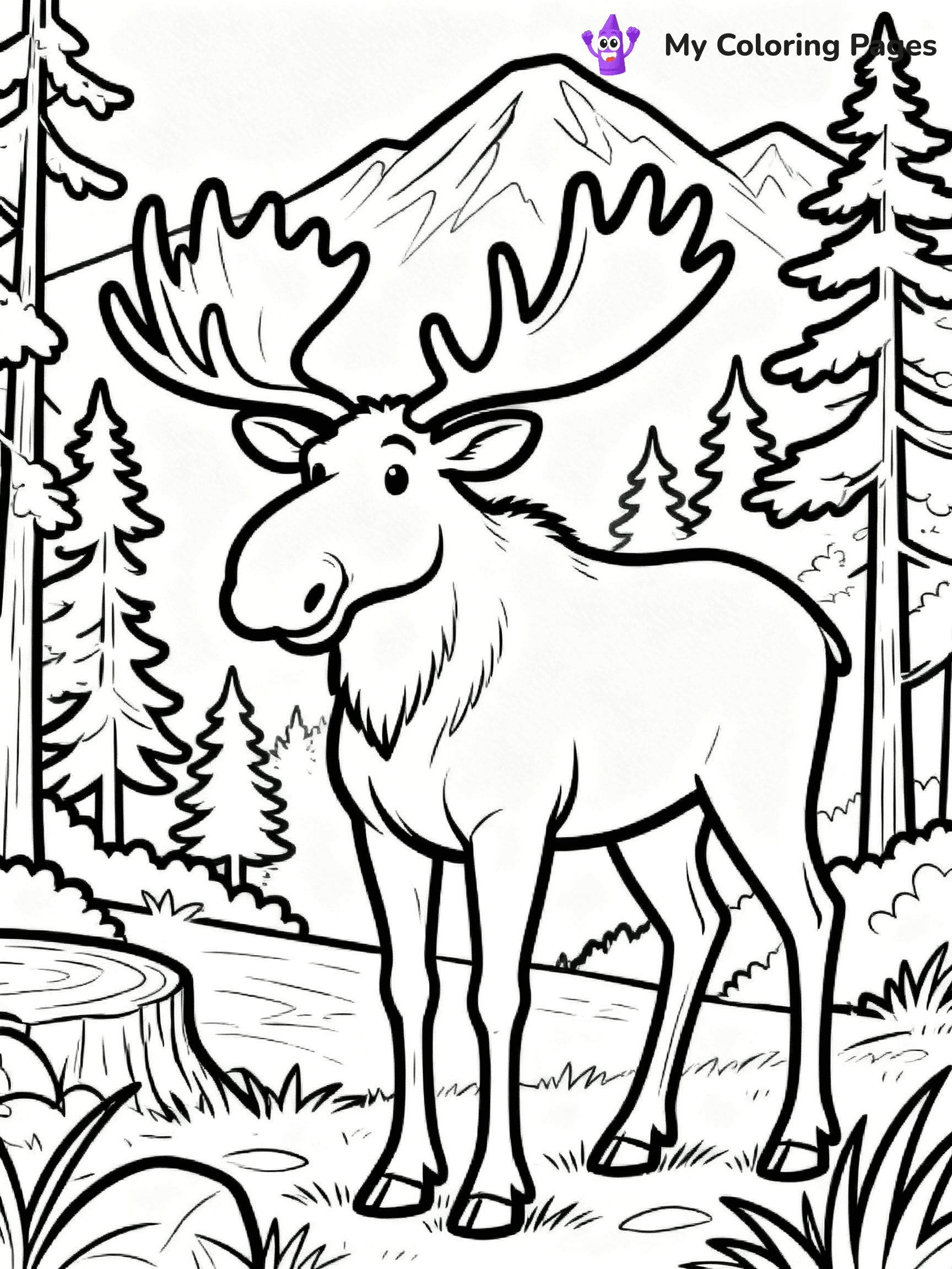 Moose Coloring Pages - 1