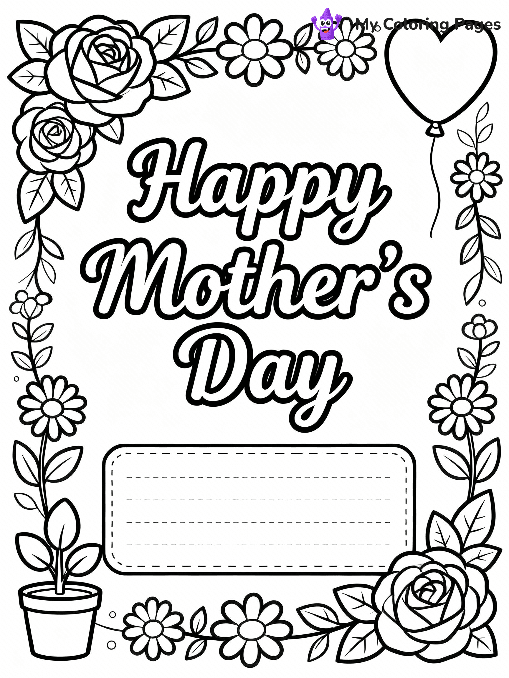 Mothers Day Coloring Pages - 50