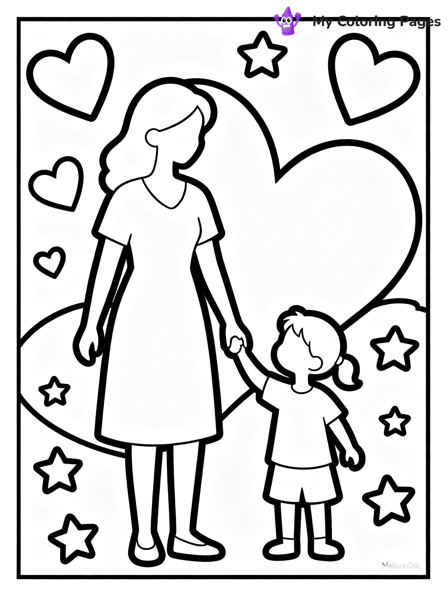 Mothers Day Coloring Pages - 28