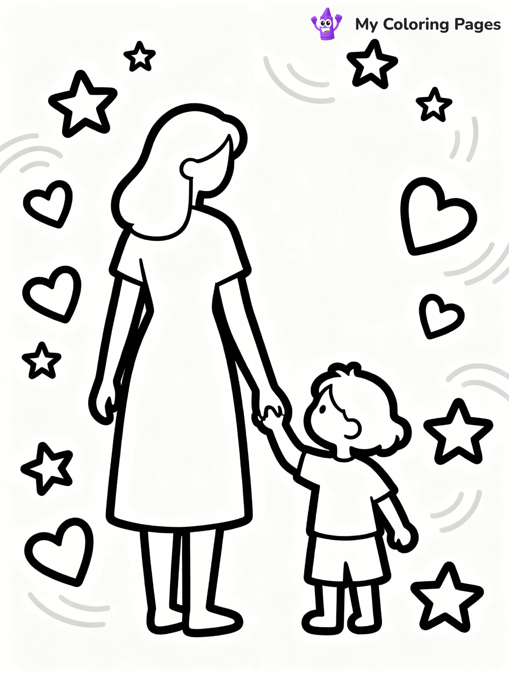 Mothers Day Coloring Pages - 23