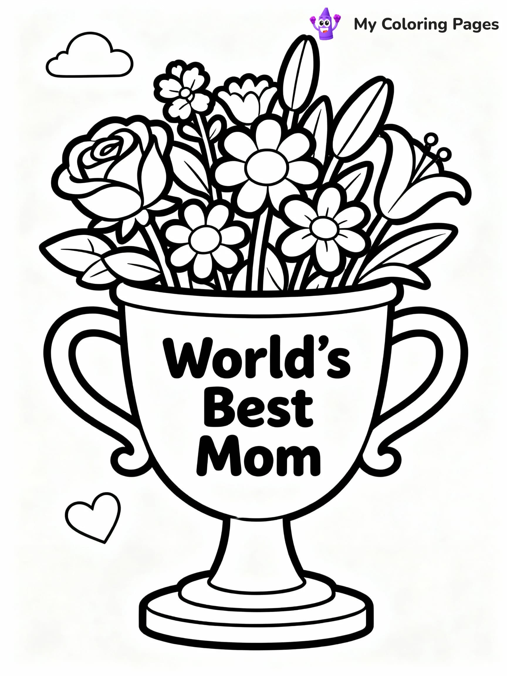 Mothers Day Coloring Pages - 2