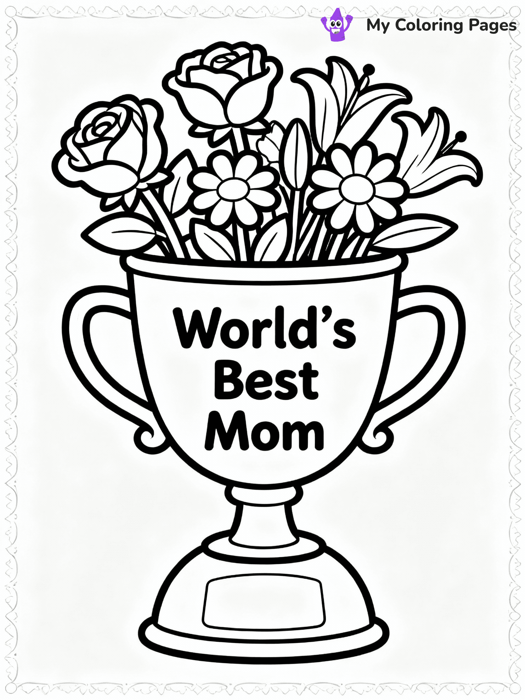 Mothers Day Coloring Pages - 1