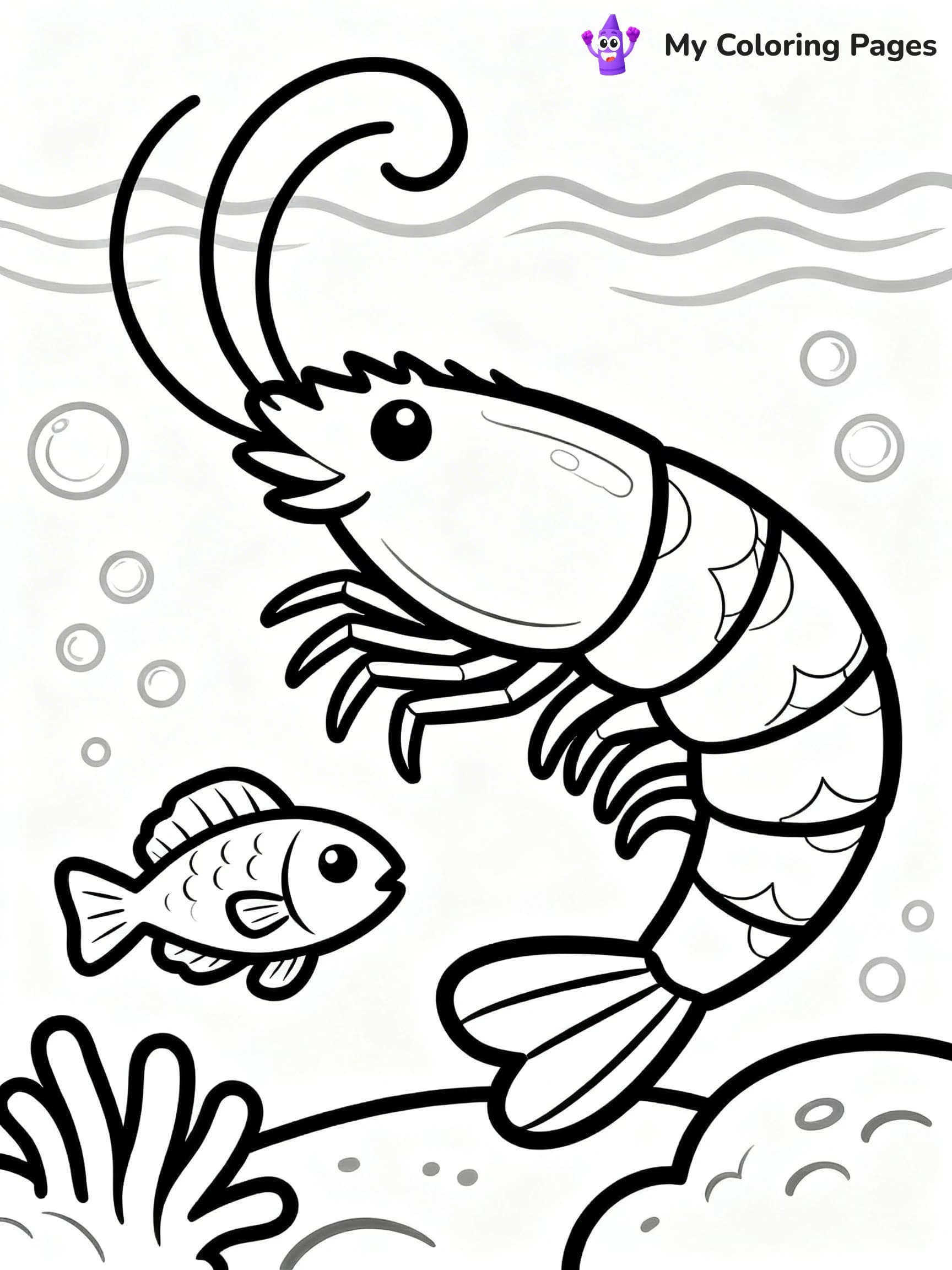 Shrimp Coloring Pages - 13