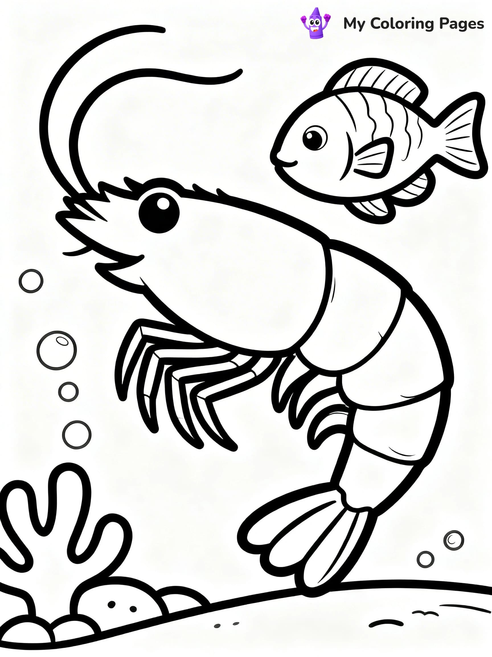 Shrimp Coloring Pages - 12